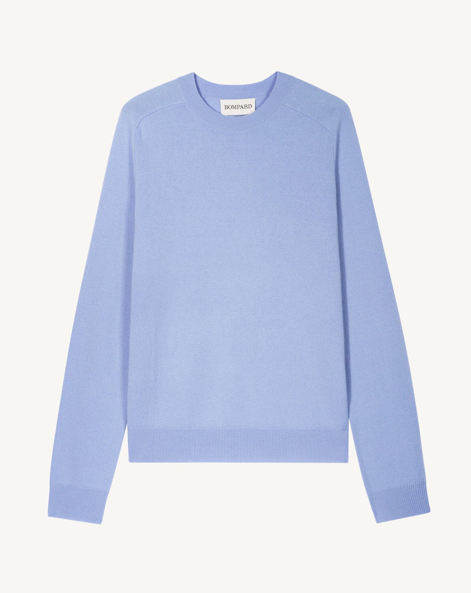 Pull col rond manches marteau-BLEU AGATE-100% cachemire