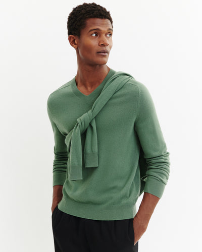 Pull V manches marteau-JADE-100% cachemire