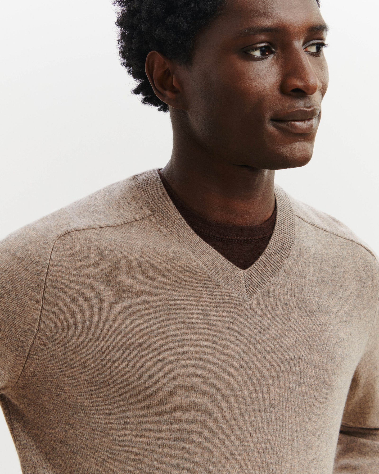 Pull V manches marteau-MILLET-100% cachemire