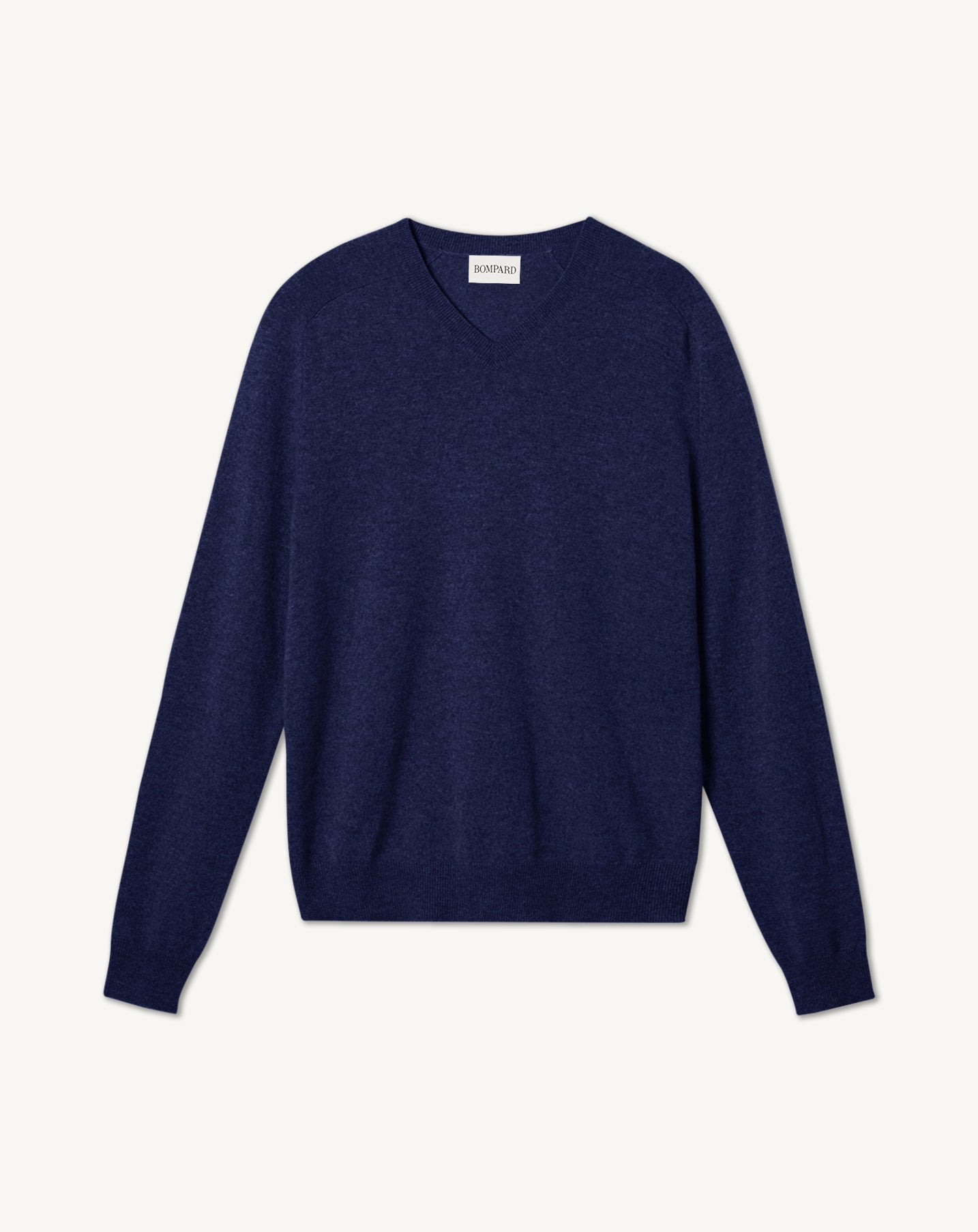 Pull V emmanchures marteau-BLEU NOCTURNE-100% CACHEMIRE