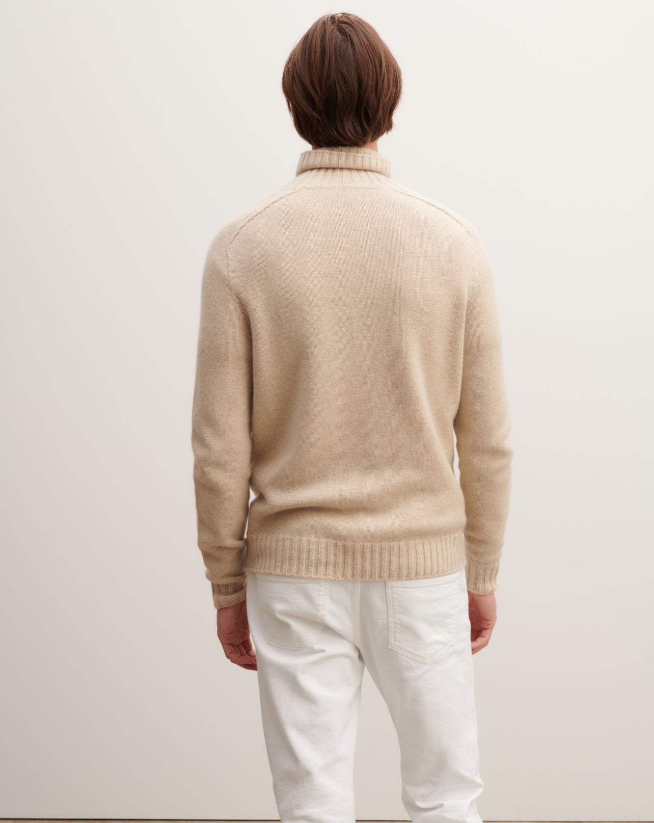 Col roulé manches marteau-AVOINE-100% cachemire