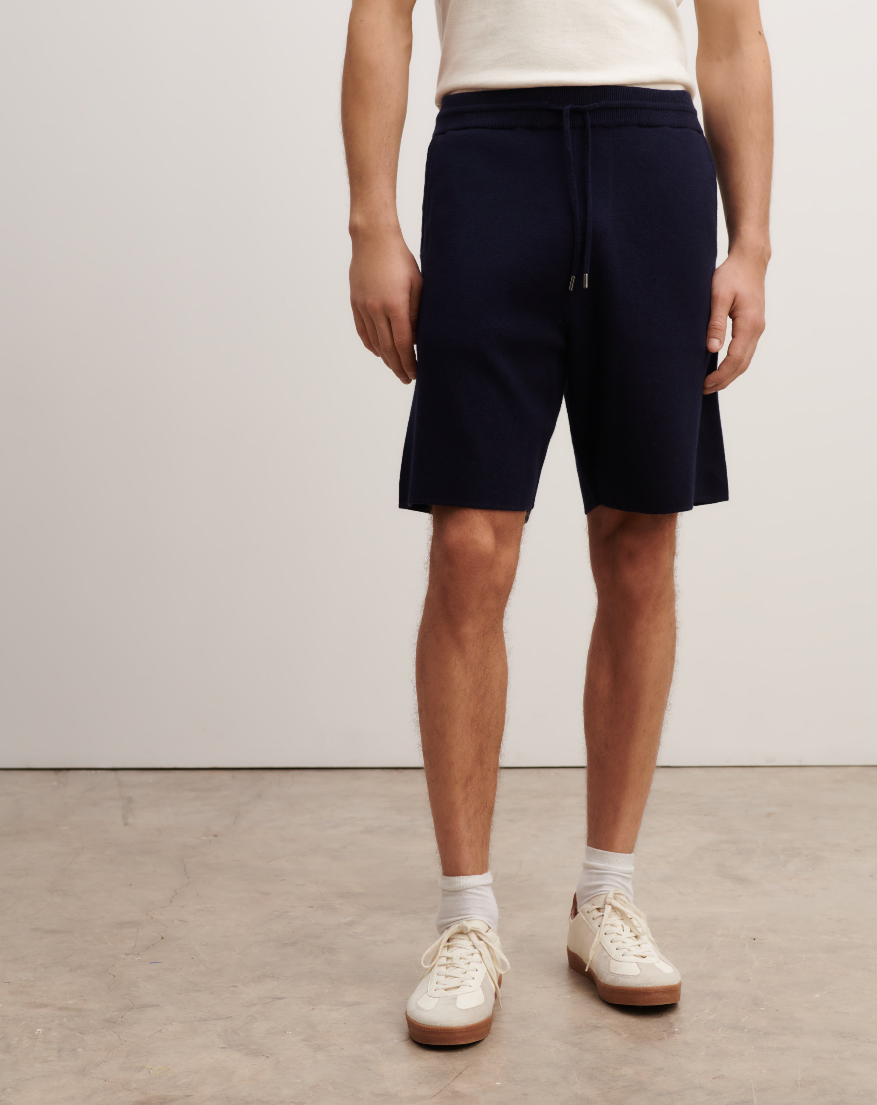 Short maille-MARINE/SAILOR-85% pima coton 15% cachemire