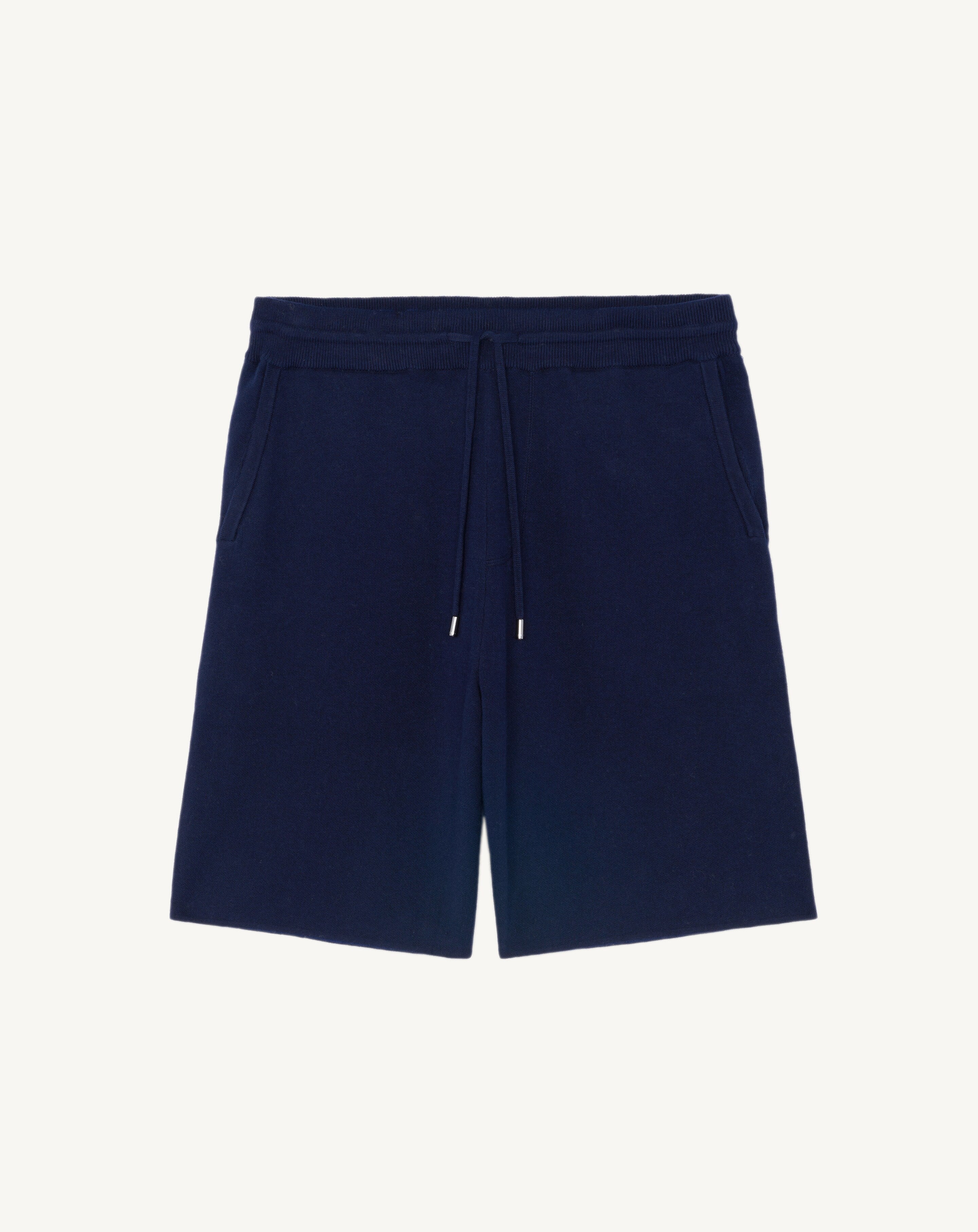 Short ultrafin double face-MARINE/SAILOR-85% PIMA COTON 15% CACHEMIRE