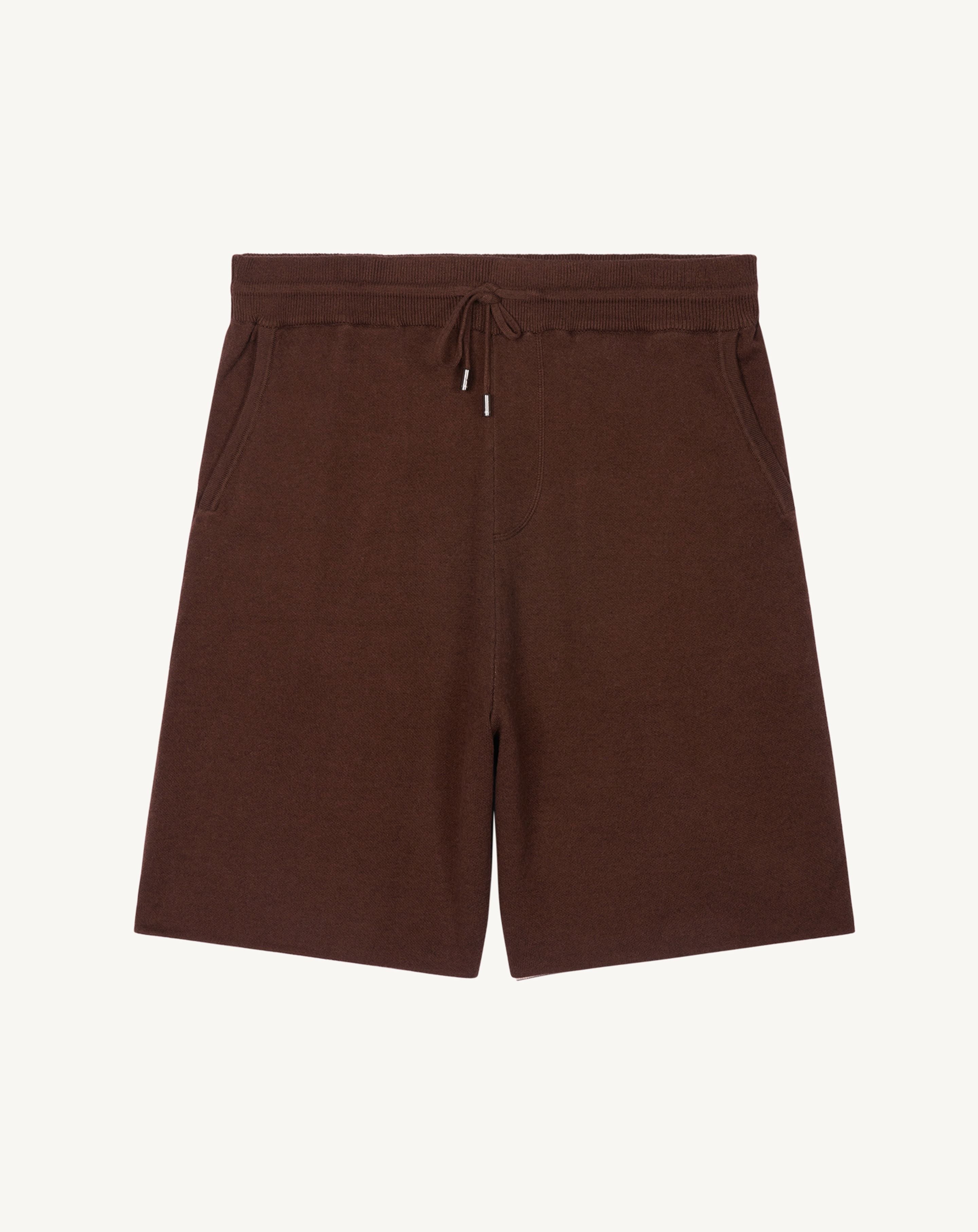 Short maille-CAFE/TOURTERELLE-85% pima coton 15% cachemire