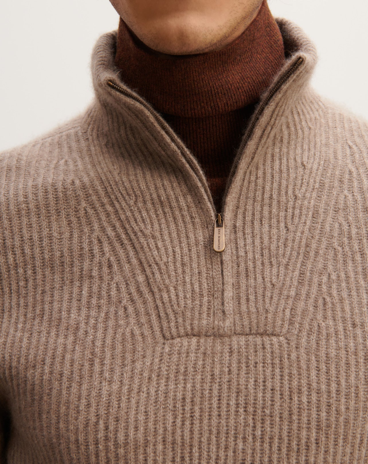 エリックボンパールERIC BOMOARDカシミア100% ジップアップセーター エリックボンパールERIC BOMOARDカシミア100% ジップアップセーター