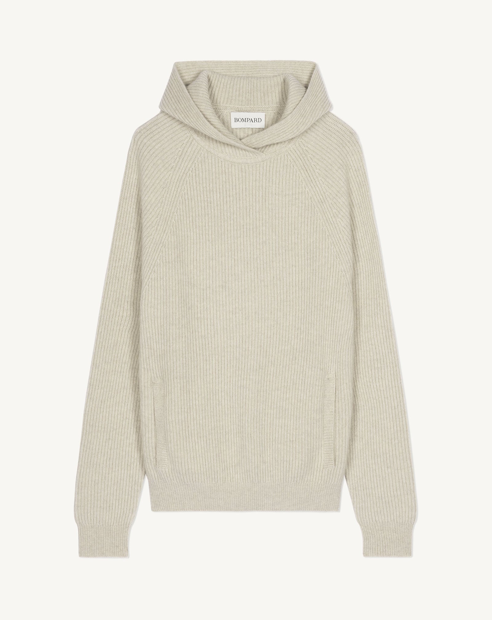 Pull à capuche à côtes-AVOINE-100% cachemire