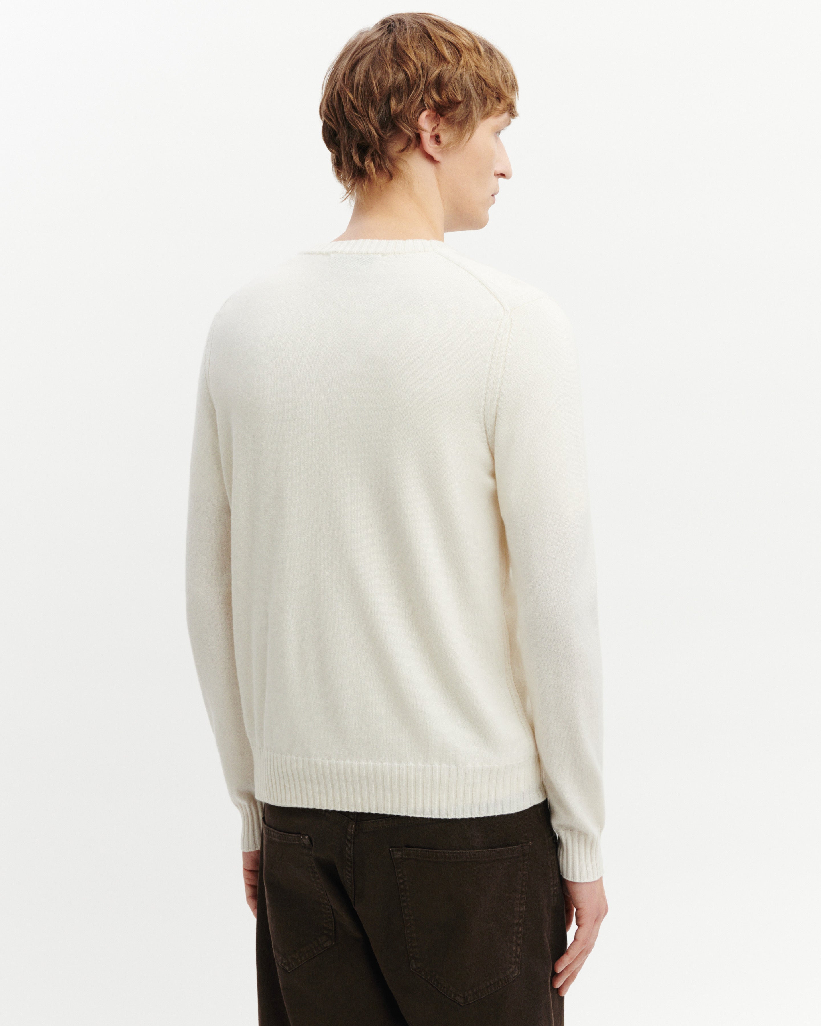 Pull col rond-NATUREL-70% cachemire 30% soie