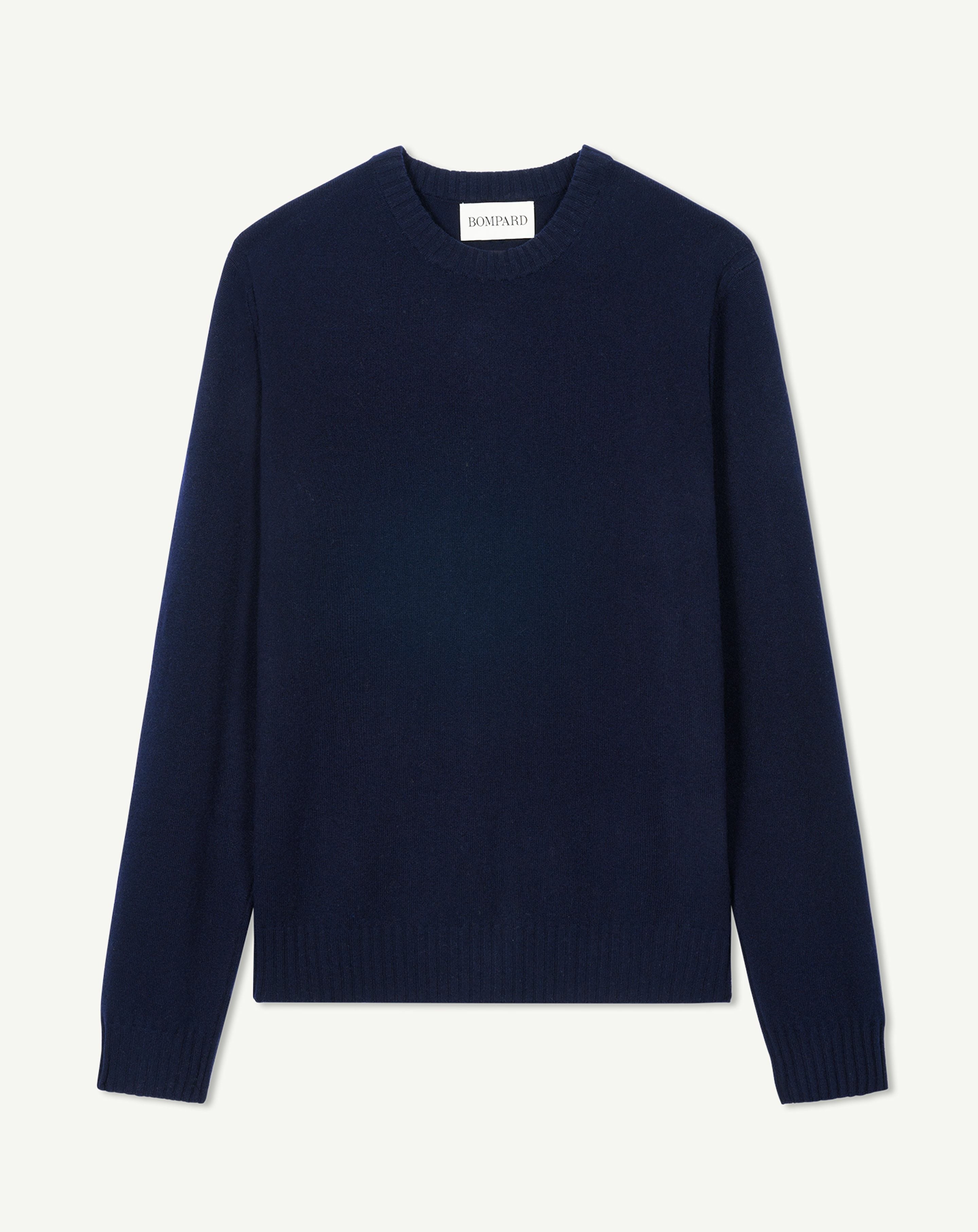 Pull col rond-MARINE-70% cachemire 30% soie