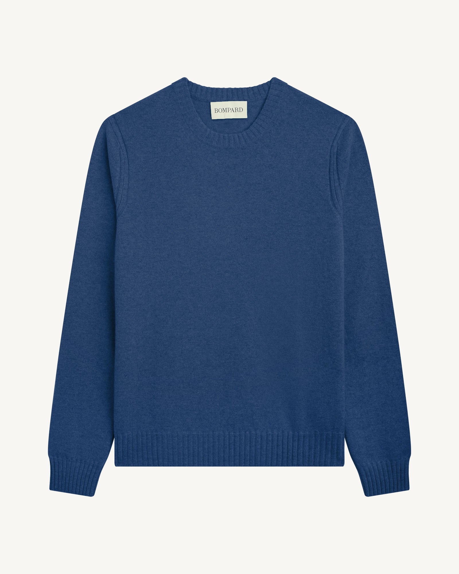Pull col rond-BLEU NOCTURNE-70% cachemire 30% soie