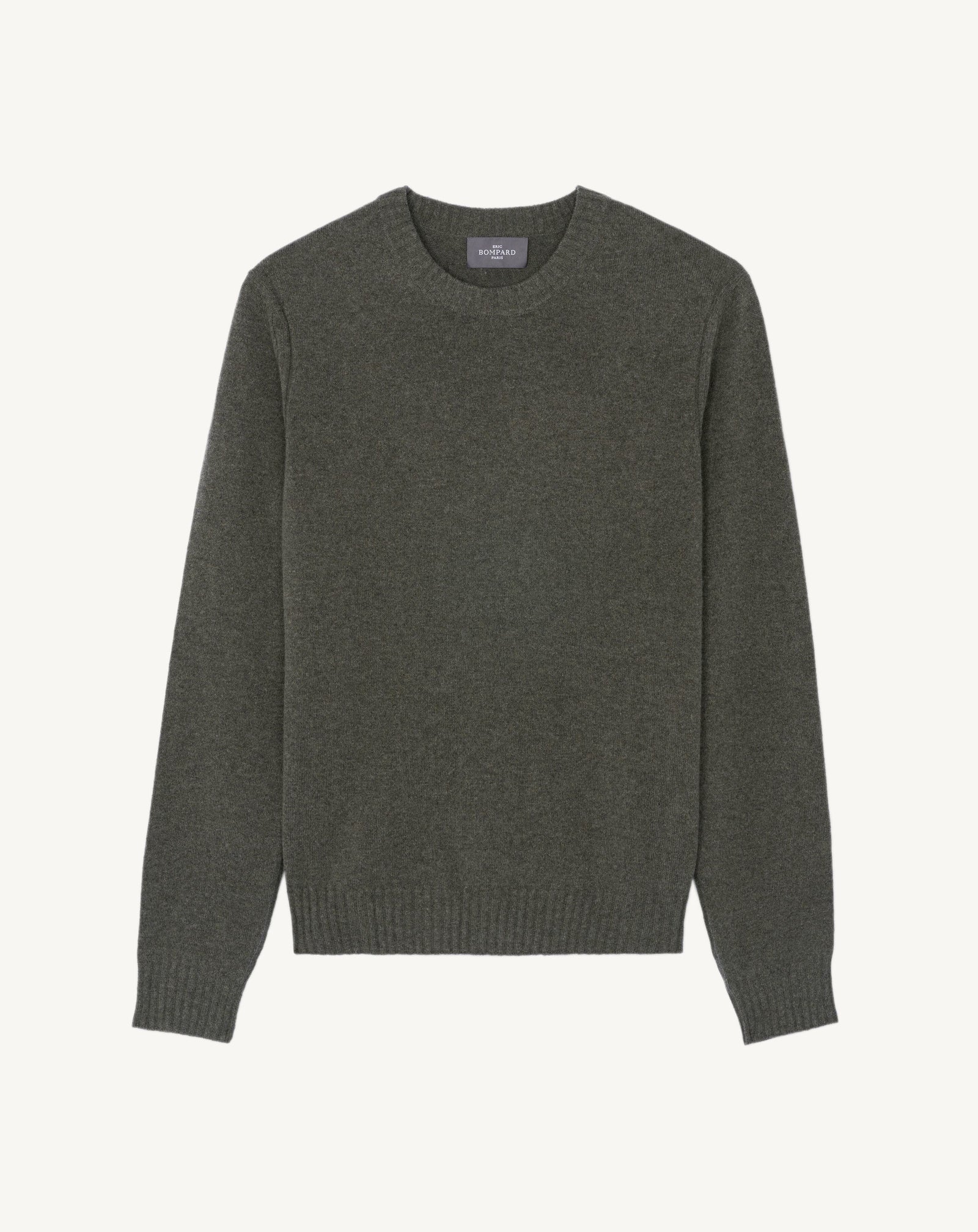 Pull col rond-KAKI OMBRE-70% cachemire 30% soie