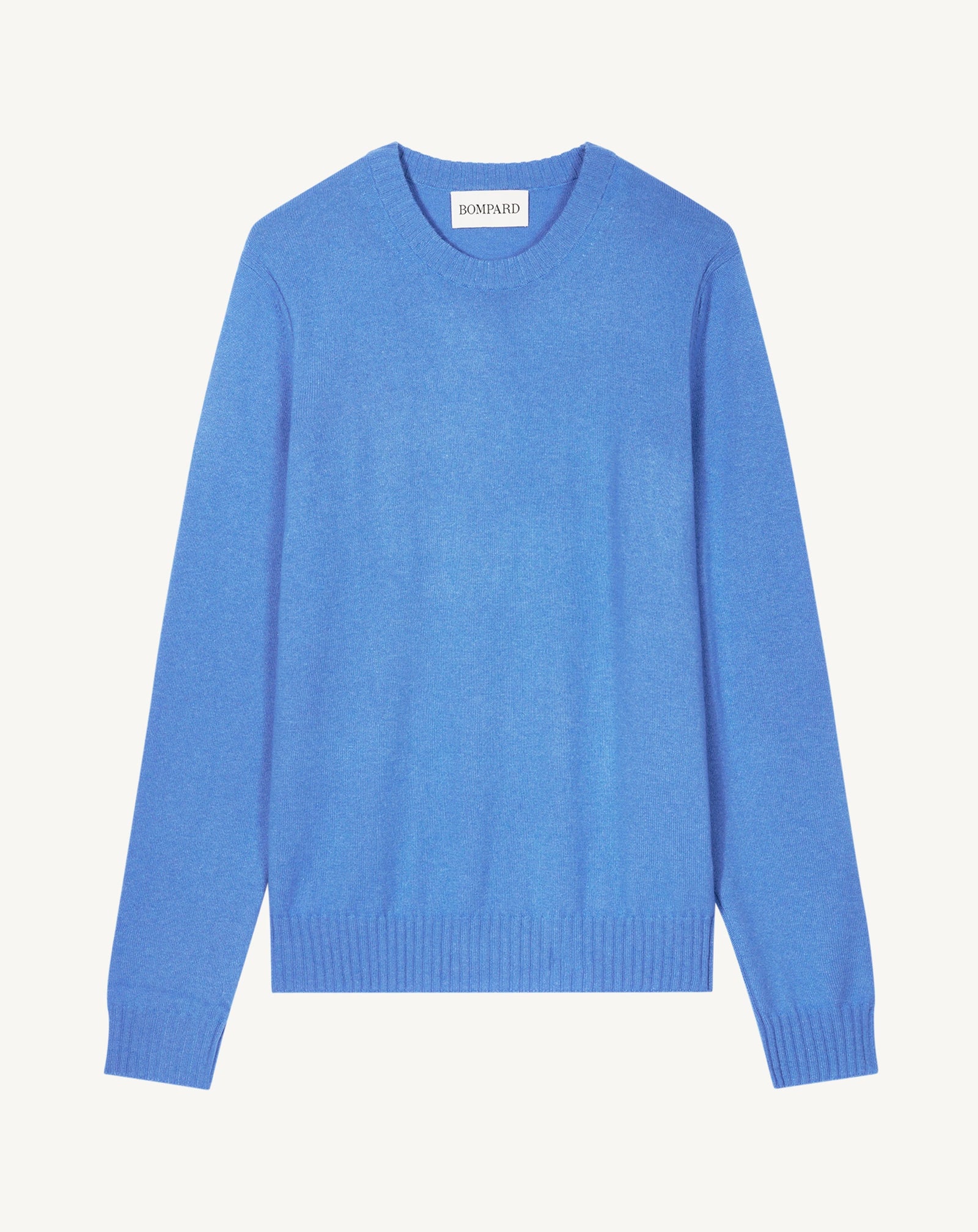 Pull col rond-BLEU ALTHEA-70% cachemire 30% soie