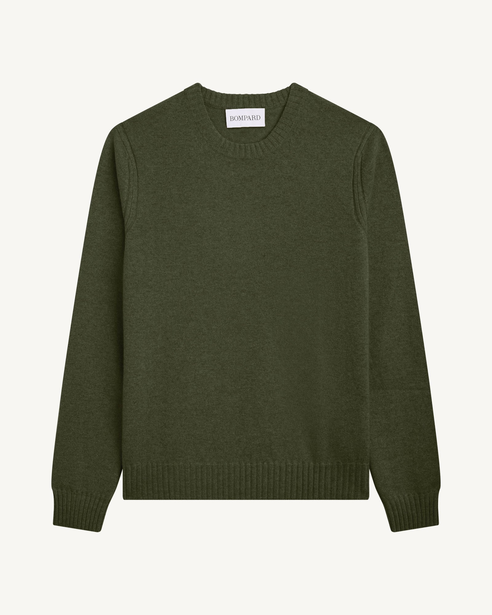 Pull col rond-KAKI KOMBU-70% cachemire 30% soie