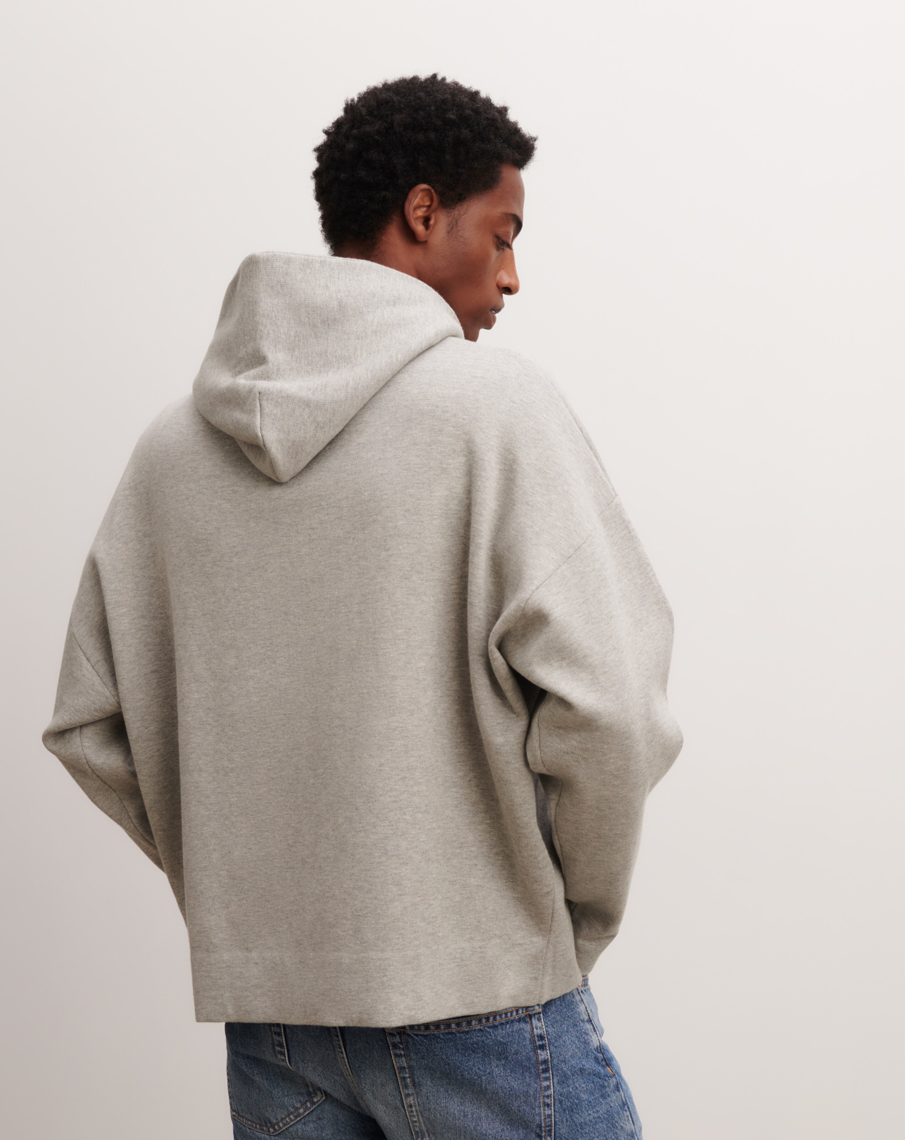 Pull à capuche double face-GRIS ARGENTE/NATUREL-85% coton 15% cachemire