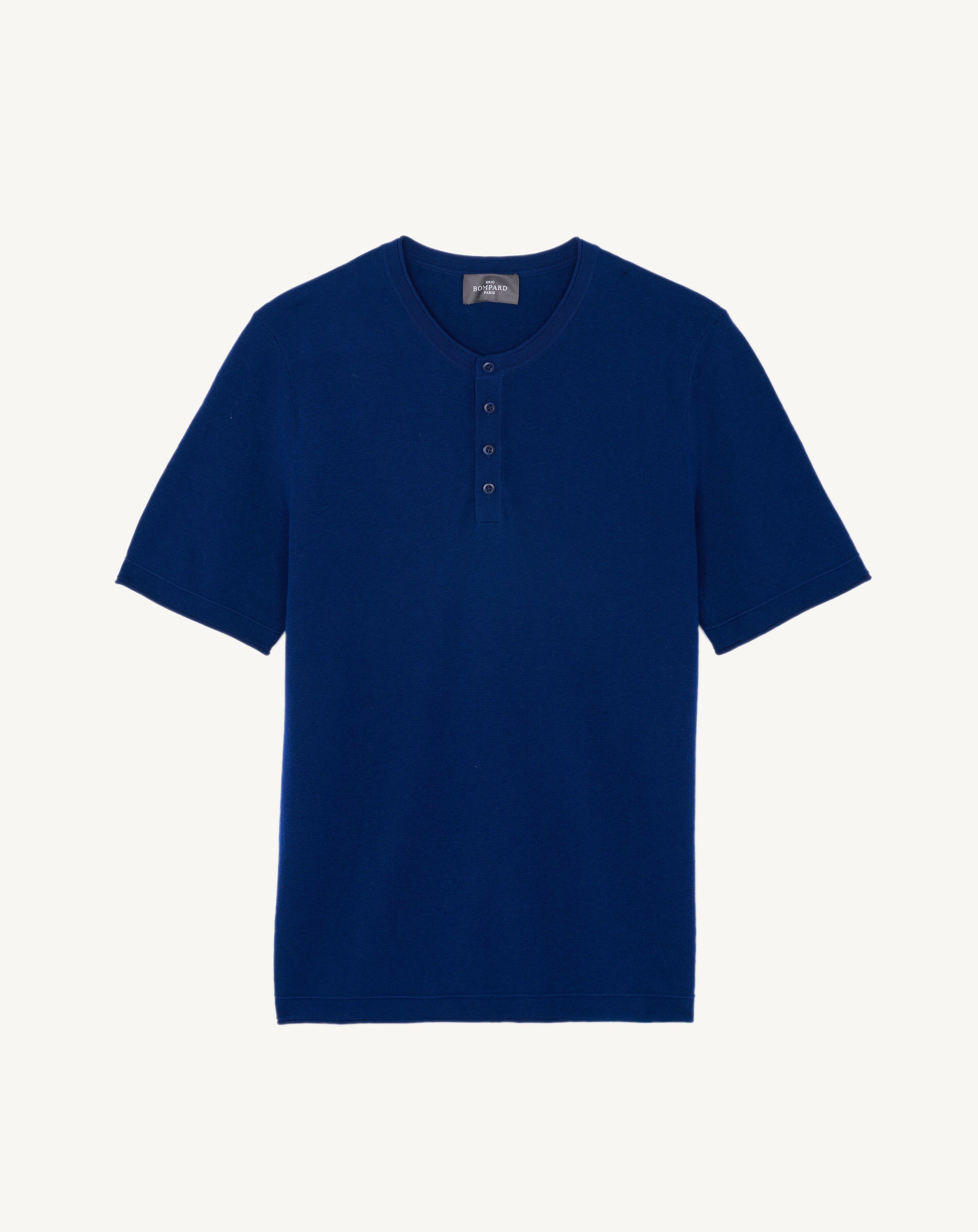 T-shirt col tunisien-AMIRAL-70% coton 30% cachemire