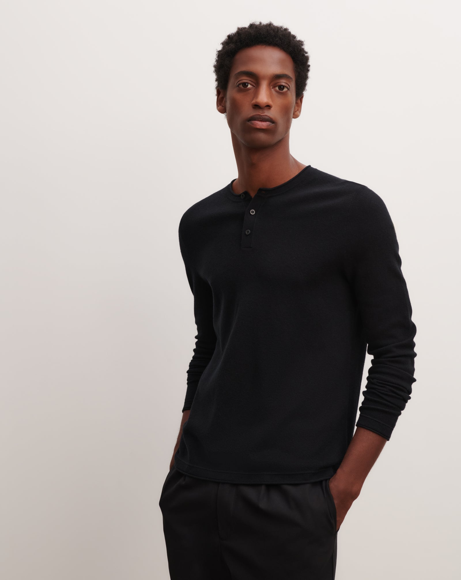 Col tunisien ultrafin-NOIR-70% coton 30% cachemire