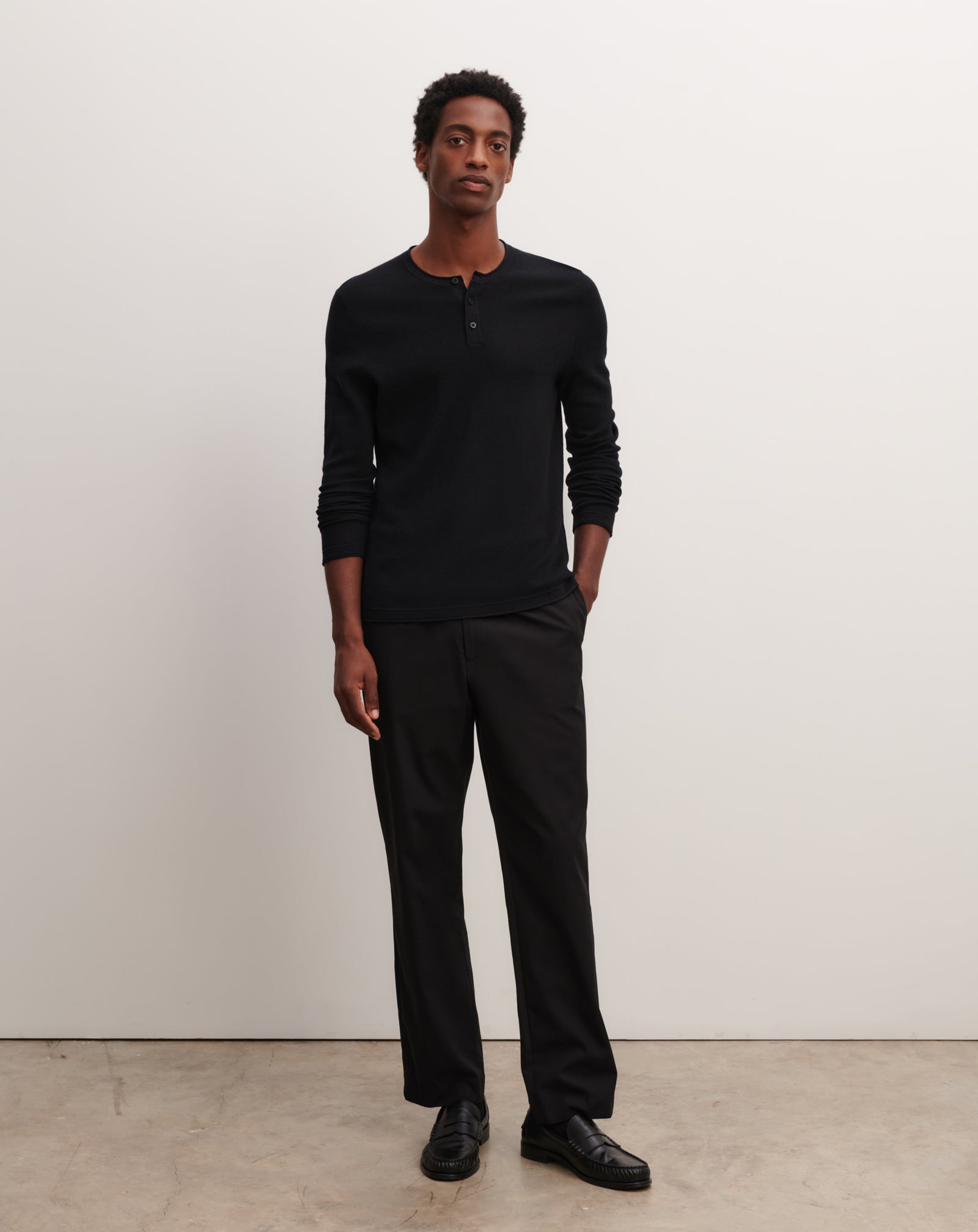 Col tunisien ultrafin-NOIR-70% coton 30% cachemire