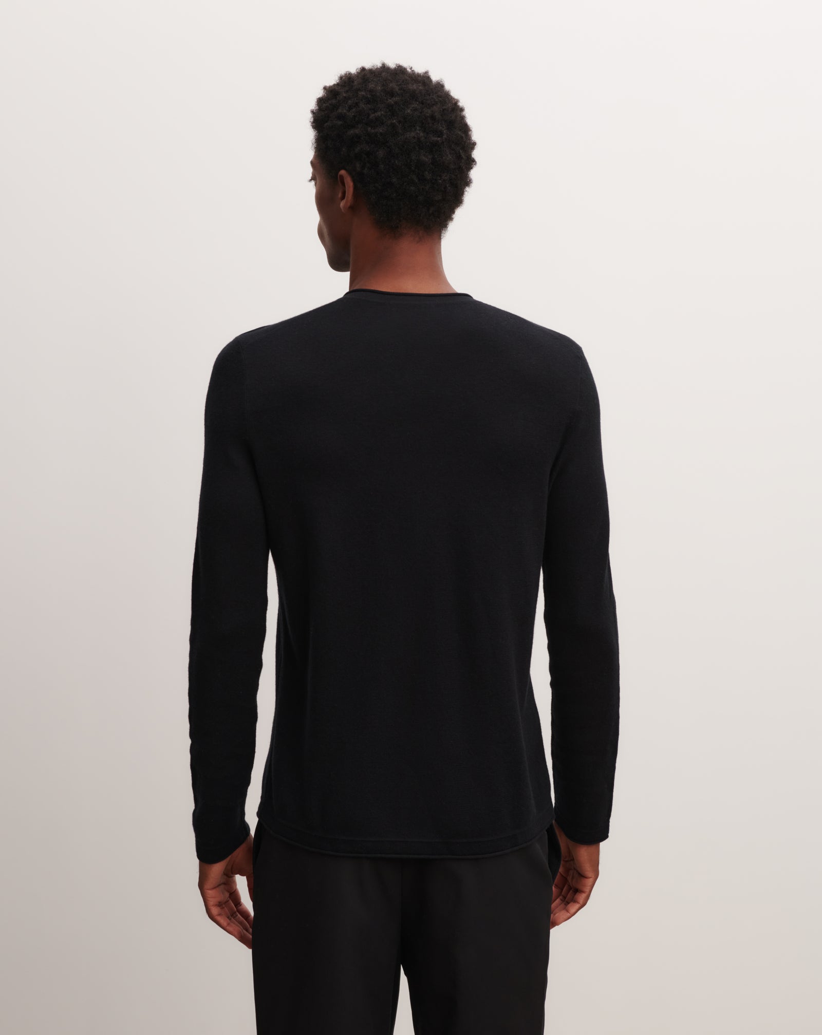 Col tunisien ultrafin-NOIR-70% coton 30% cachemire