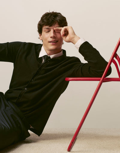 Chemise milano-NOIR-70% coton 30% cachemire