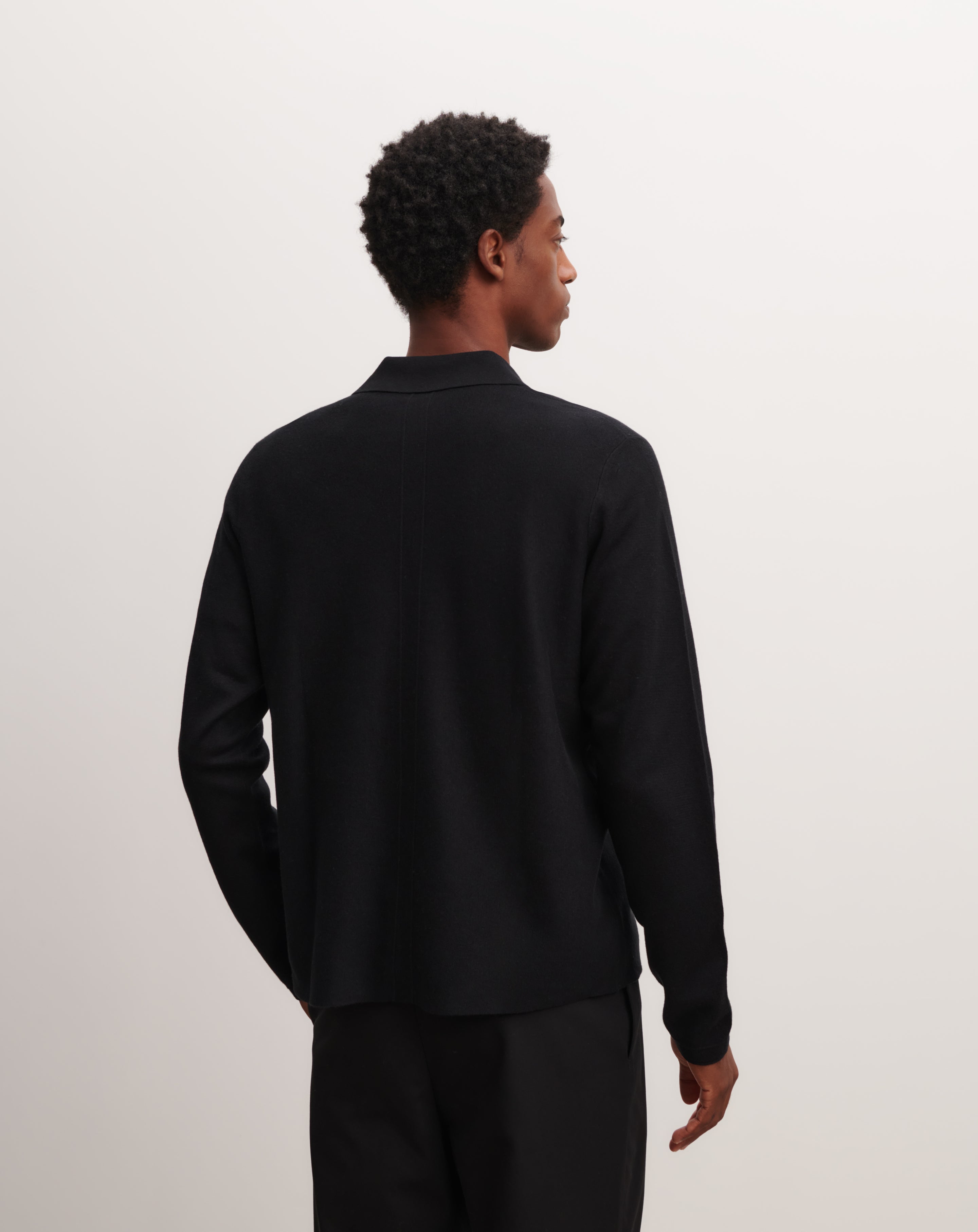 Chemise milano-NOIR-70% coton 30% cachemire