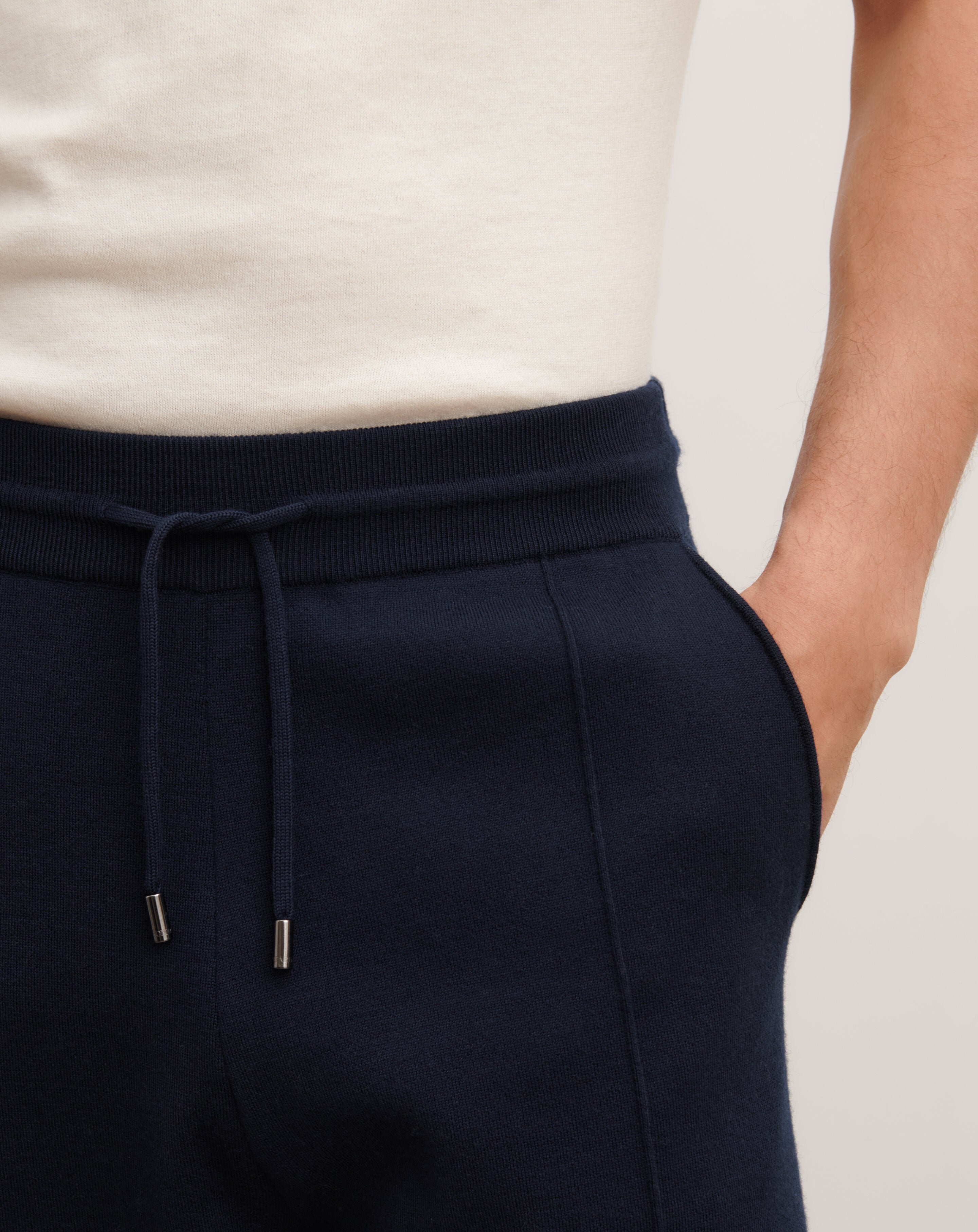 Pantalon double face-MARINE-100% laine