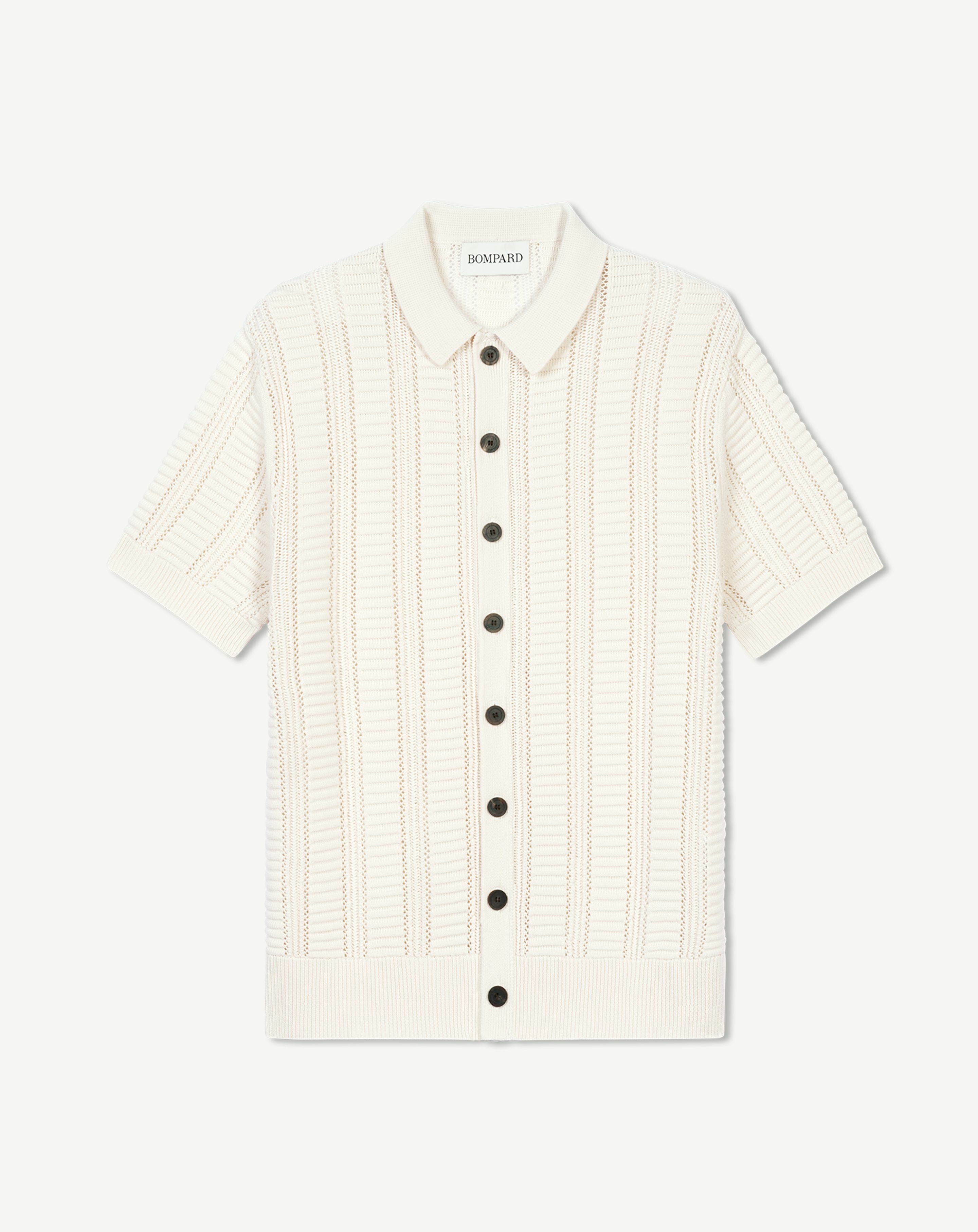 Chemise pointelle-PANNA-90% coton bio 10% soie