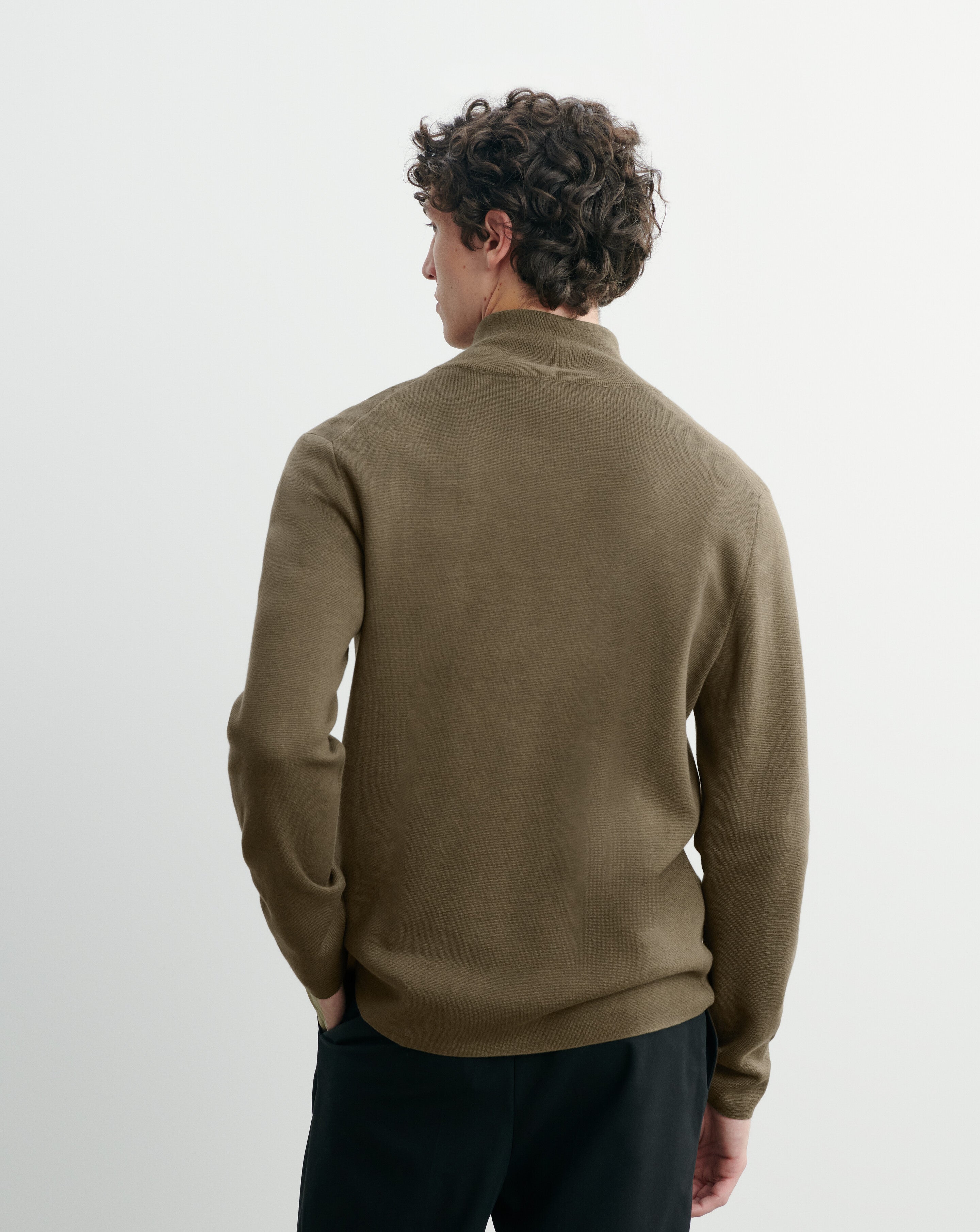 Milano zip-up cardigan in Cotton Men bronze | Eric Bompard