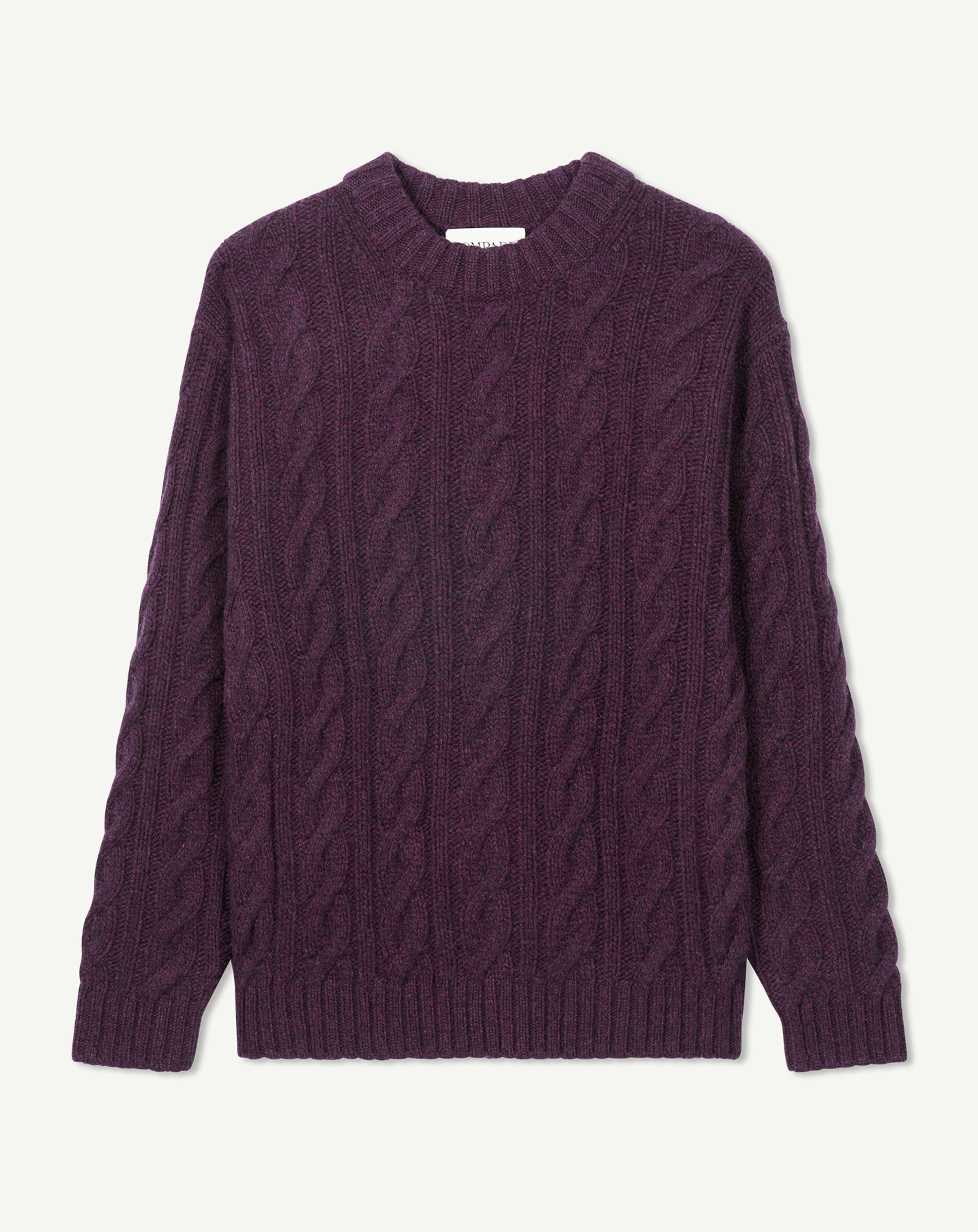 Pull col rond à torsades-MURE-100% cachemire