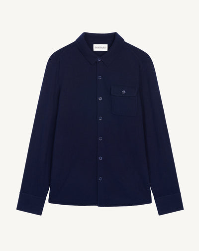 Chemise Clyde-MARINE-100% cachemire