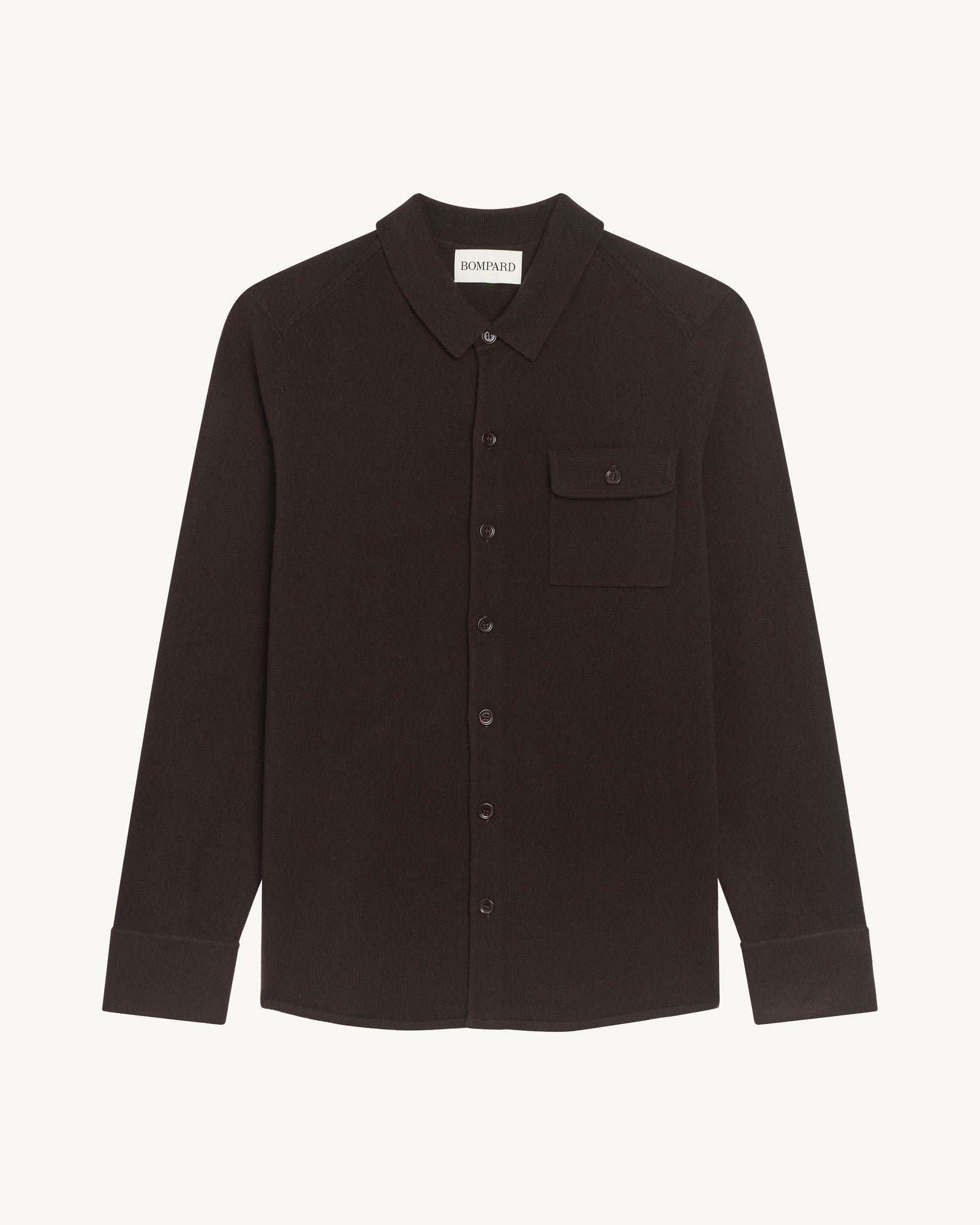 Chemise Clyde-CHOCOLAT-100% cachemire