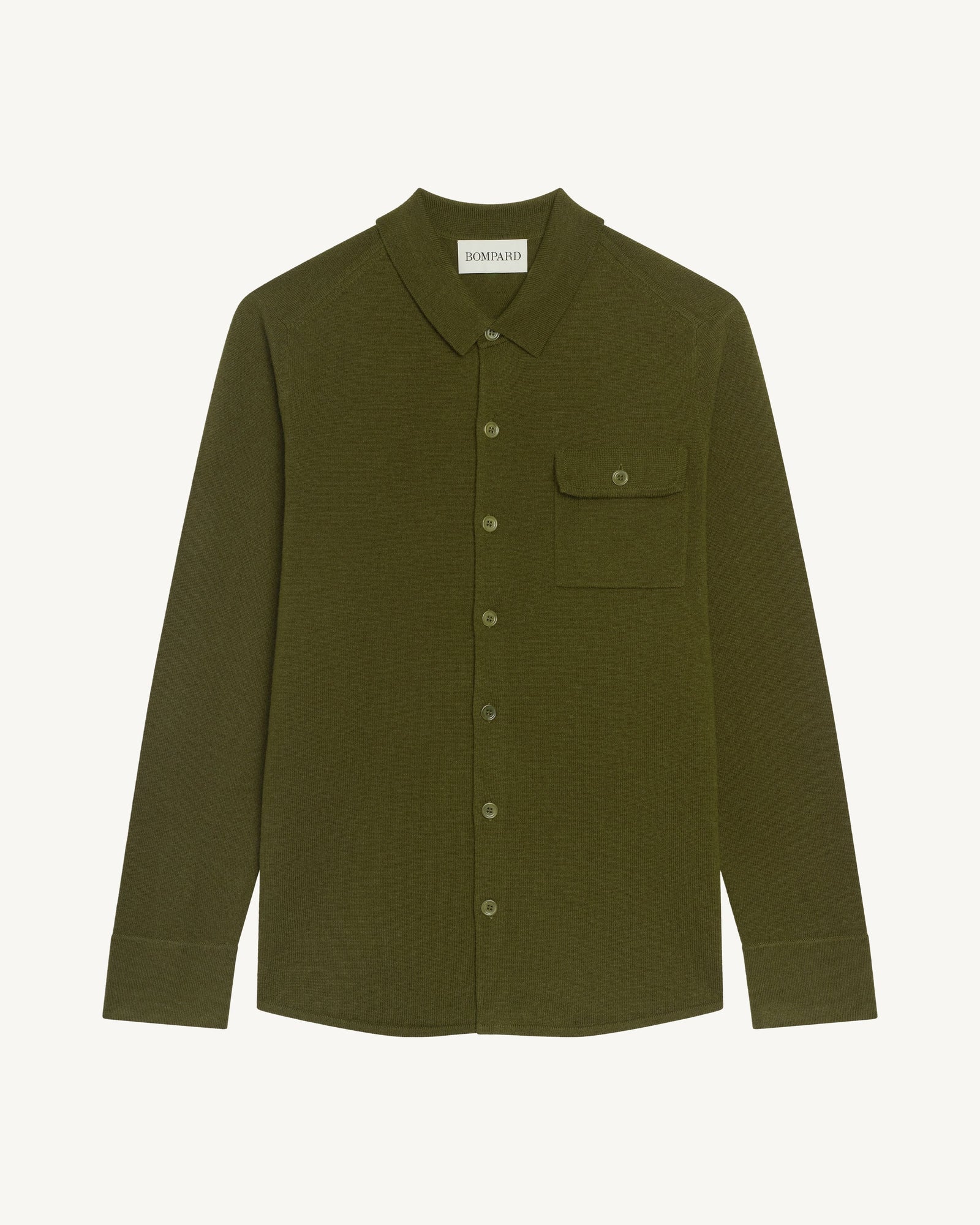 Chemise Clyde-OLIVE-100% cachemire