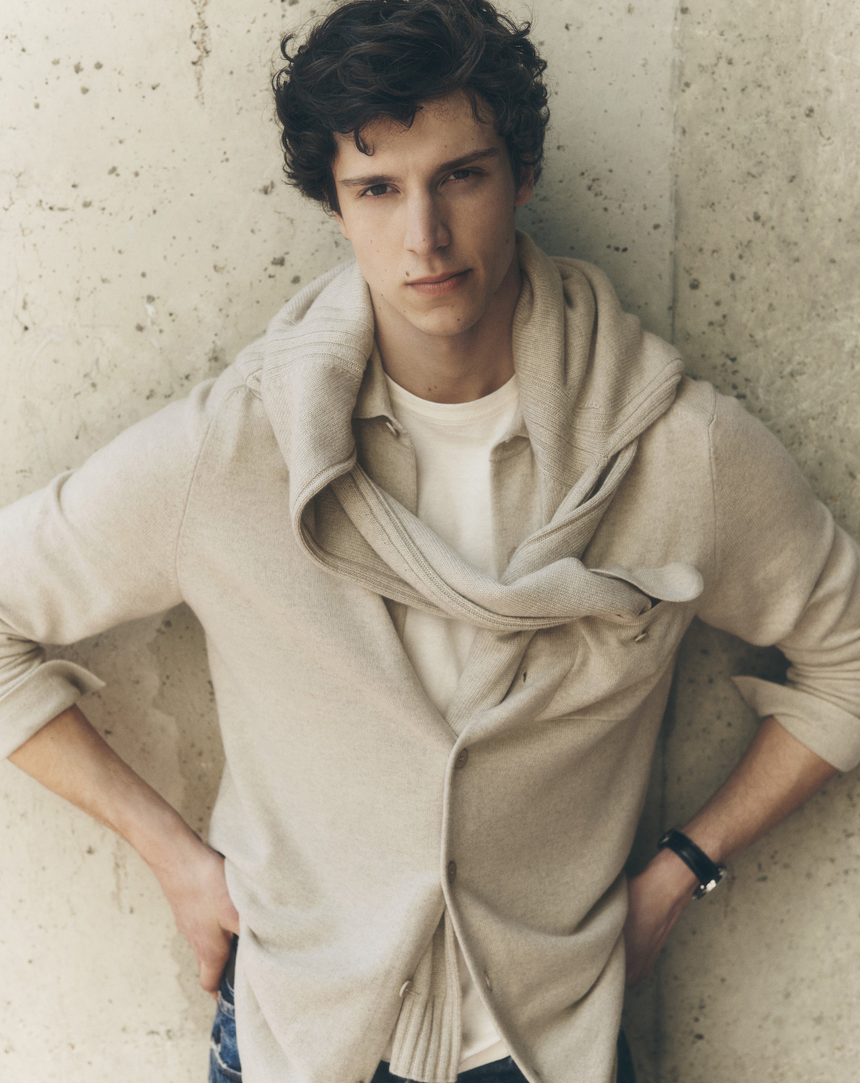 Surchemise tricotée-AVOINE-100% cachemire