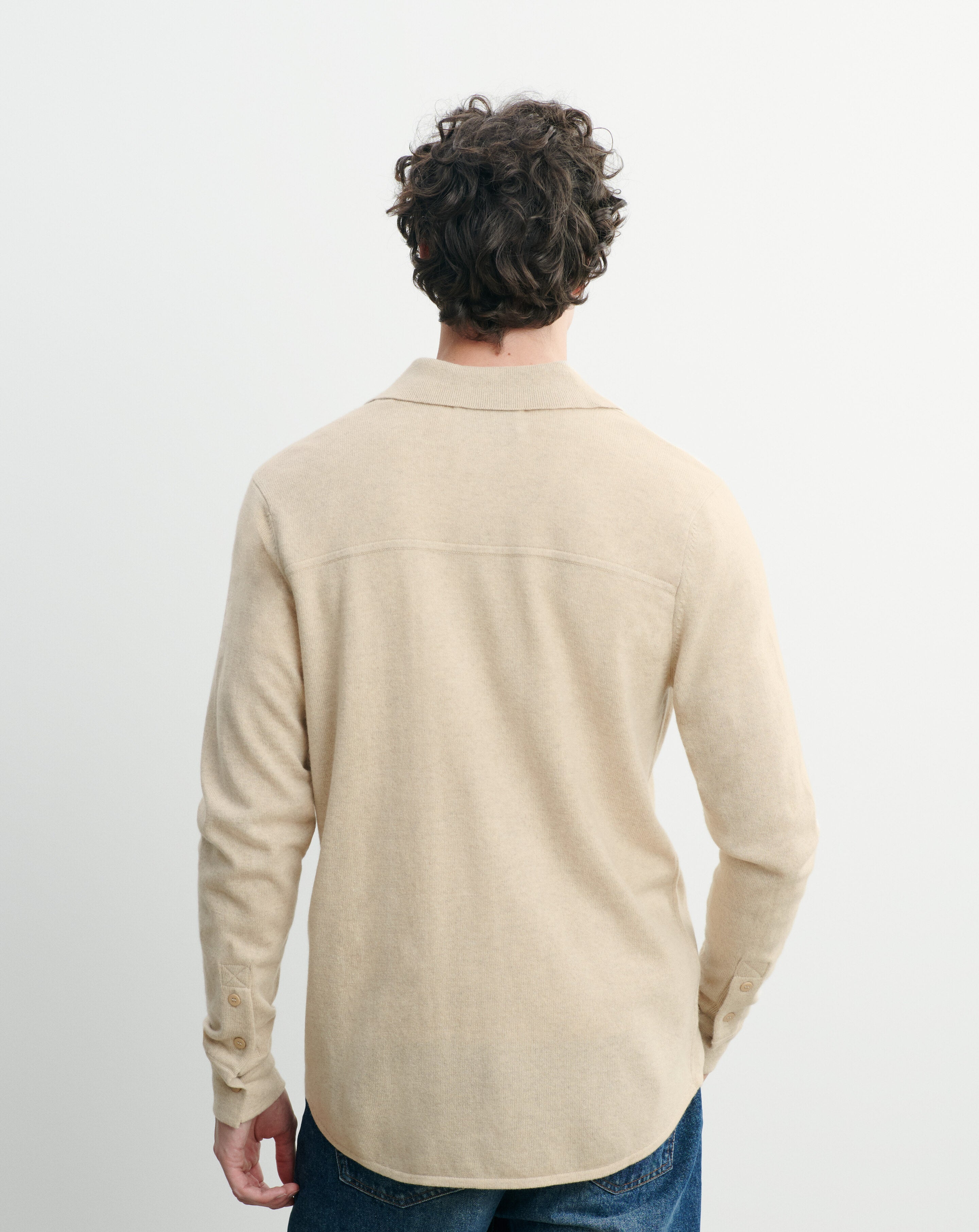 Surchemise tricotée-AVOINE-100% cachemire