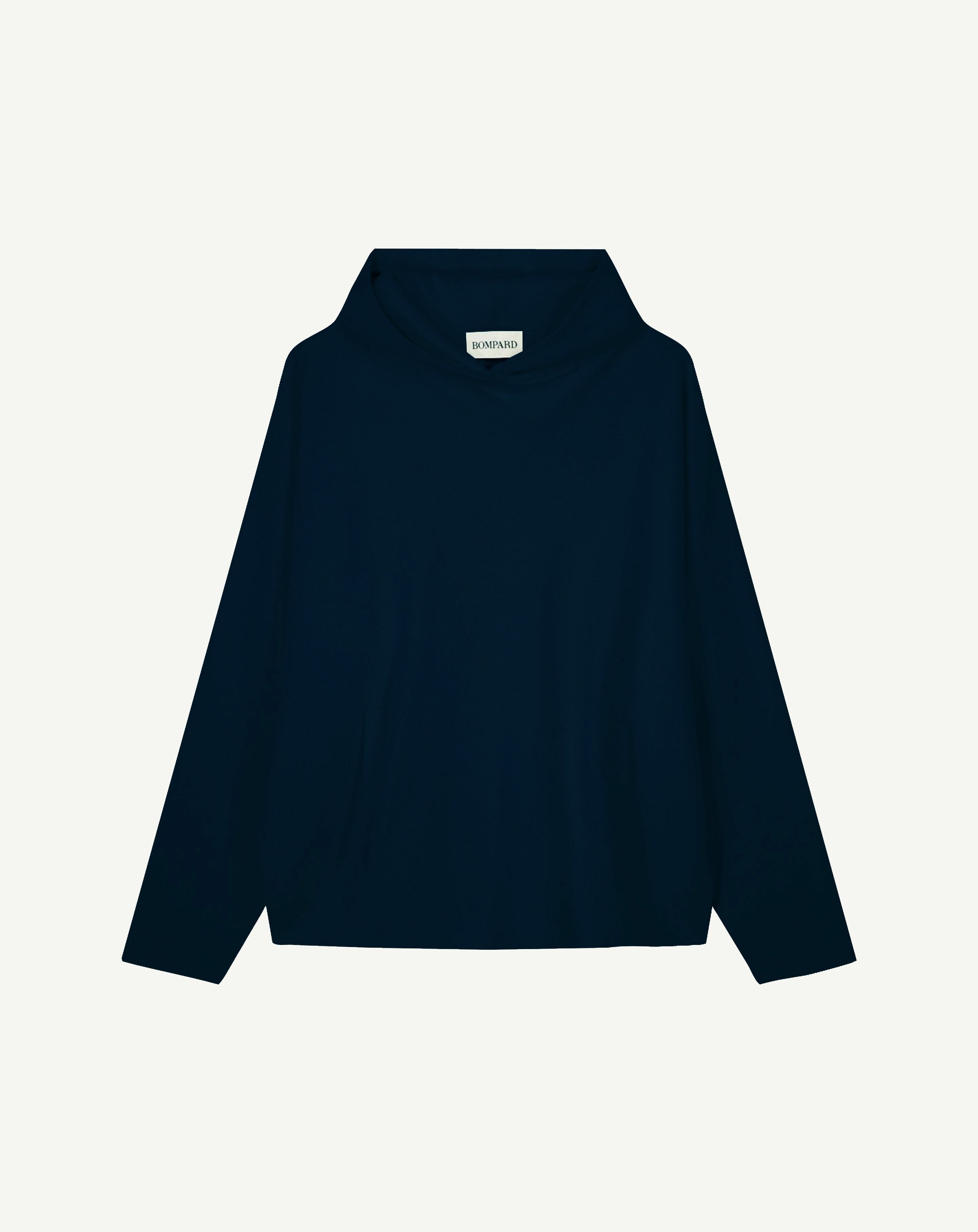 Pull à capuche milano-MARINE-85% pima coton 15% cachemire