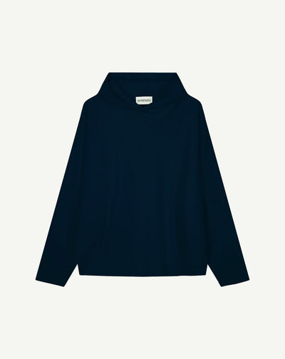 Pull à capuche milano-MARINE-85% pima coton 15% cachemire