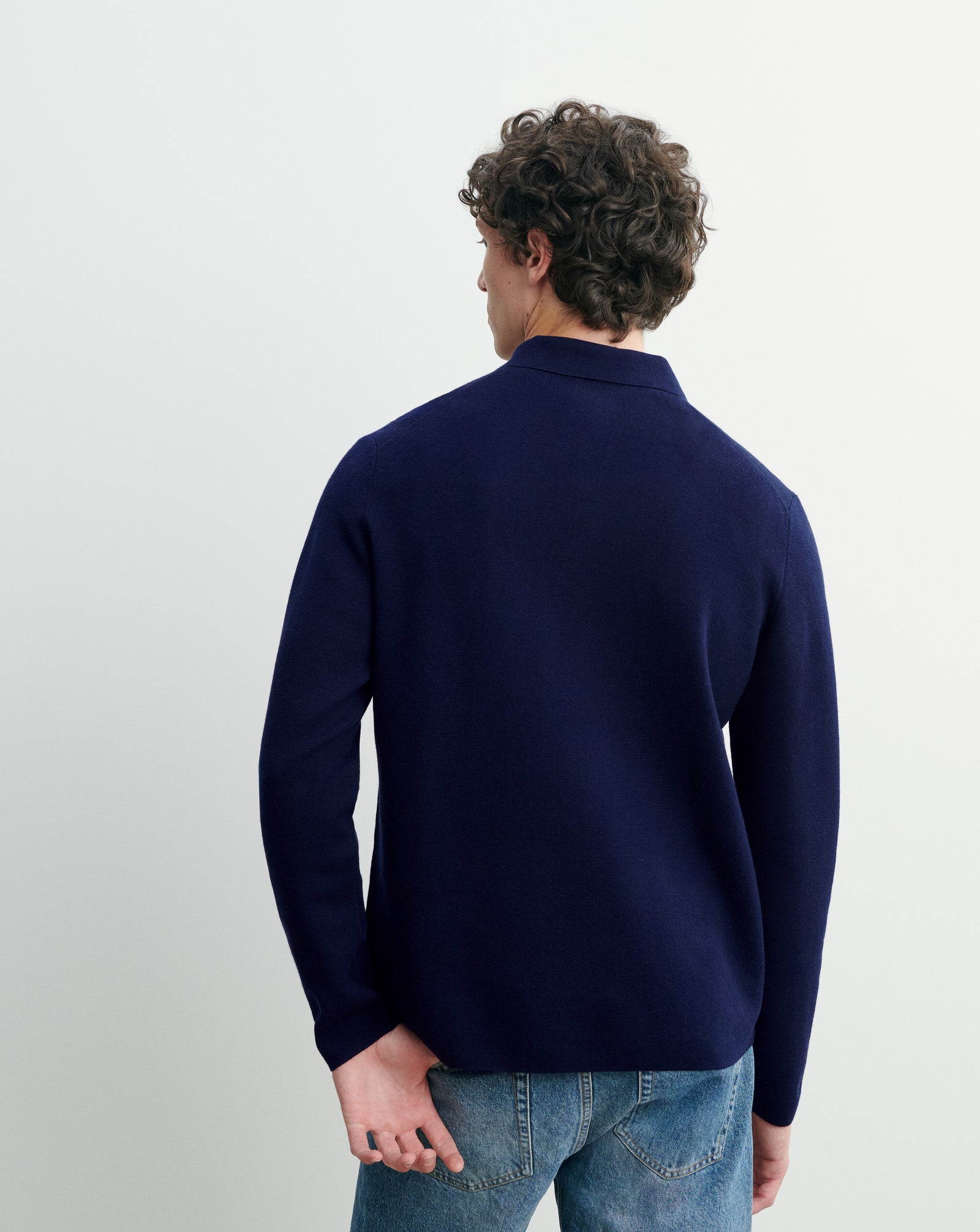 Polo zippé milano-MARINE-85% pima coton 15% cachemire