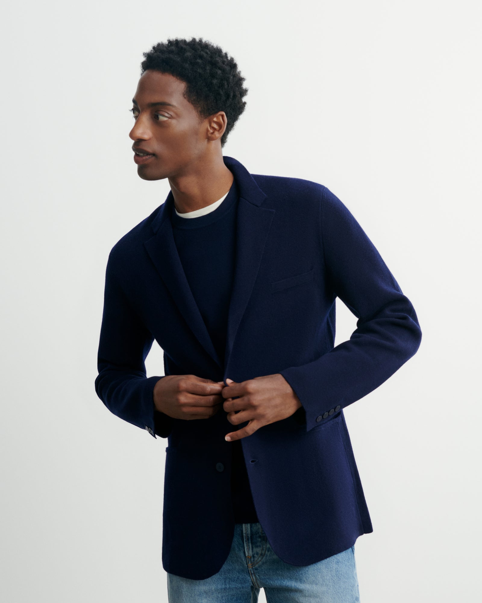 Veste blazer milano-MARINE-70% coton 30% cachemire
