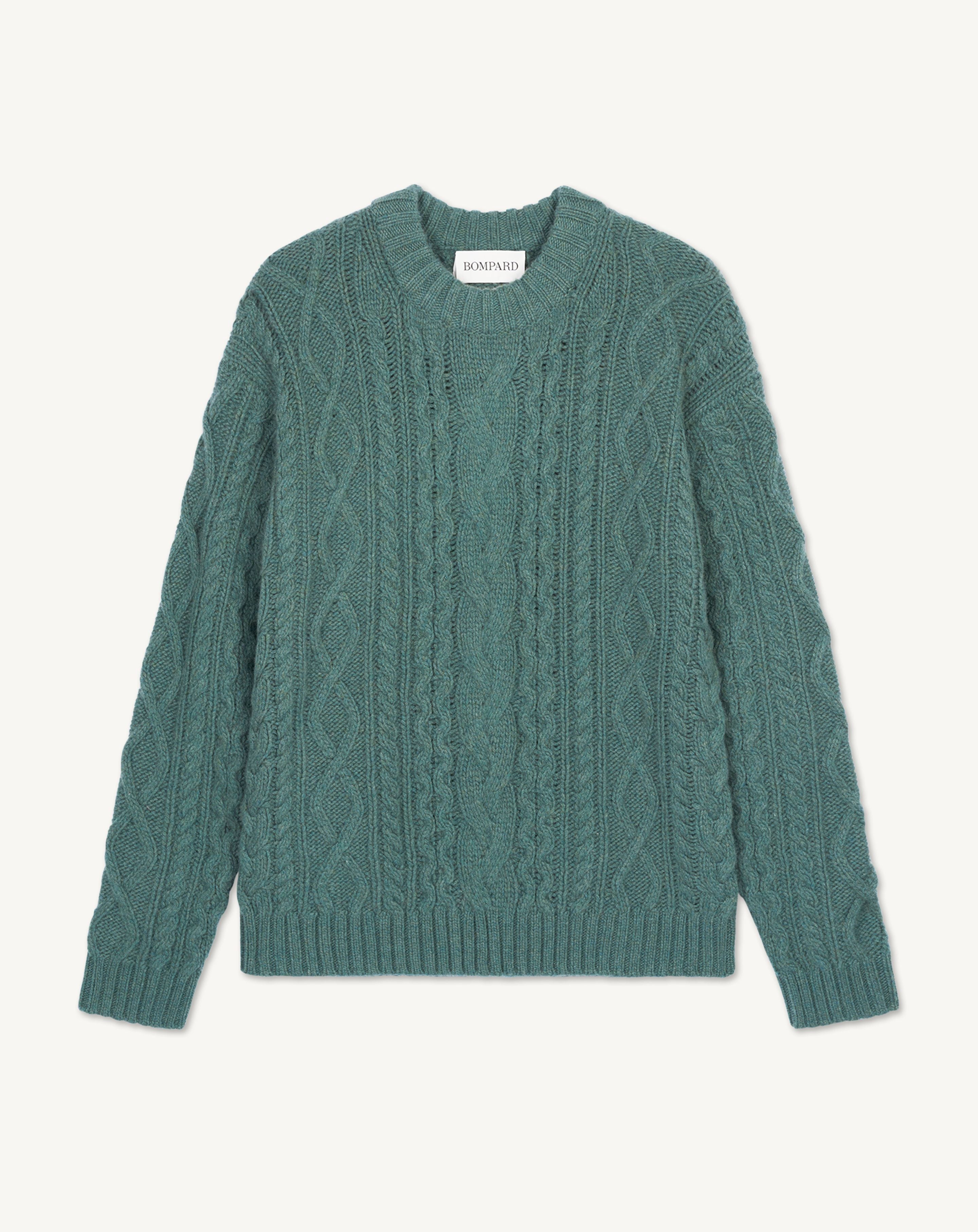 Pull col rond à torsades les 40 ans-LAURIER-100% cachemire