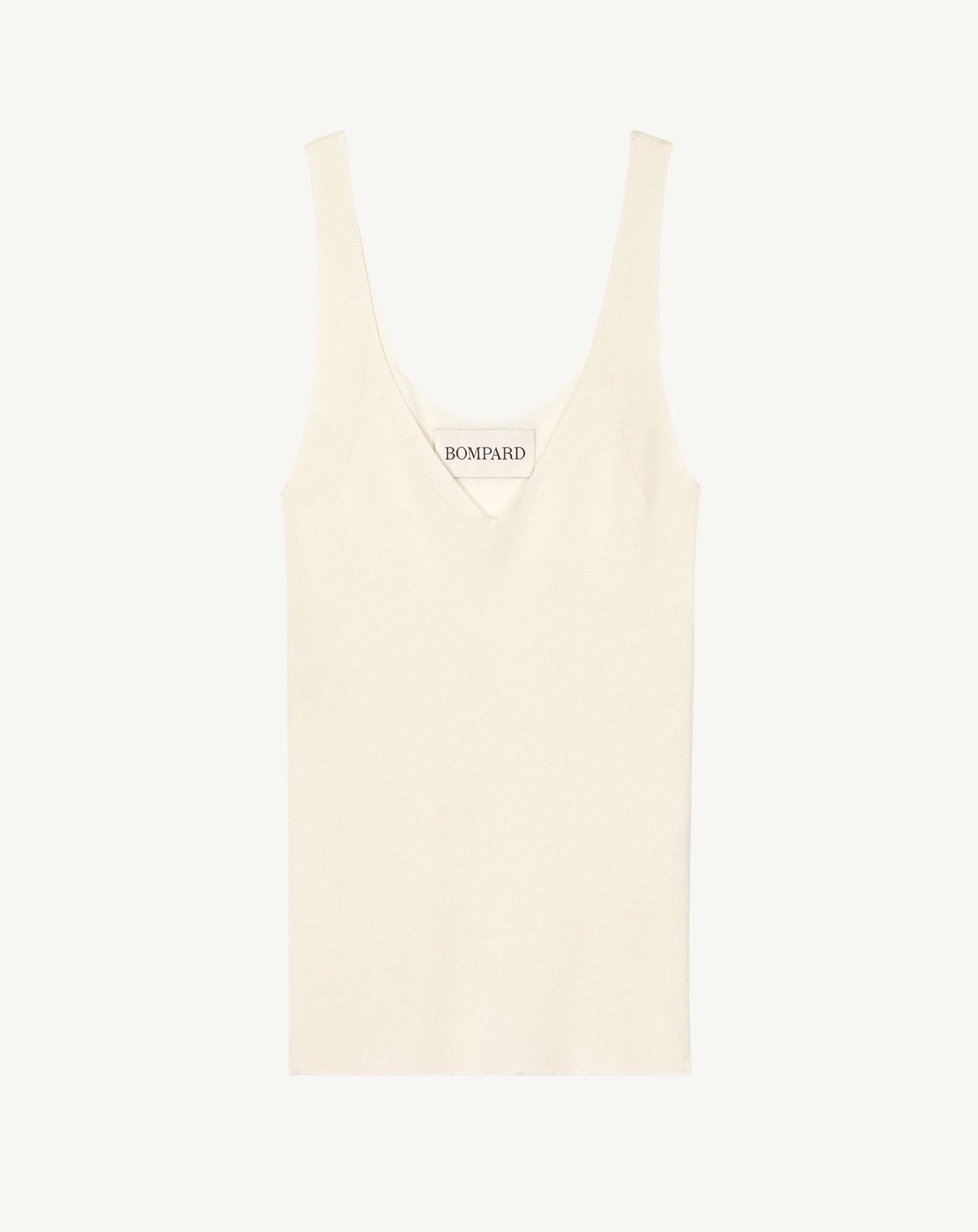 Débardeur sans coutures-NATUREL-60% soie 40% coton