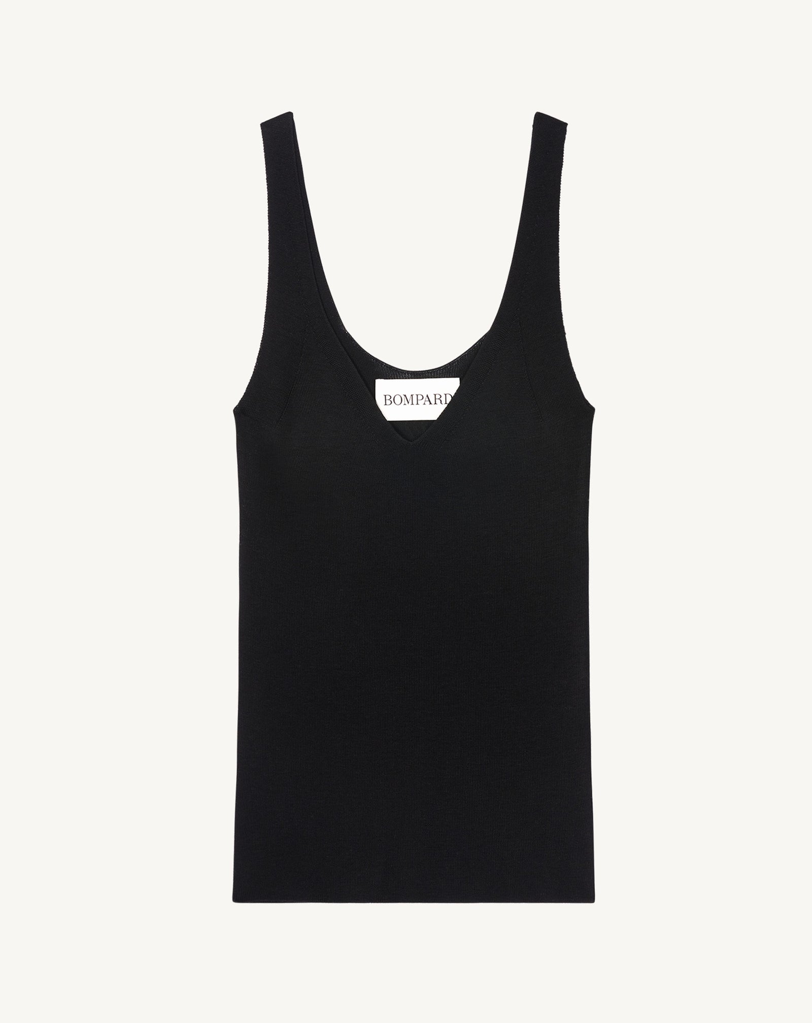 Débardeur sans coutures-NOIR-60% soie 40% coton