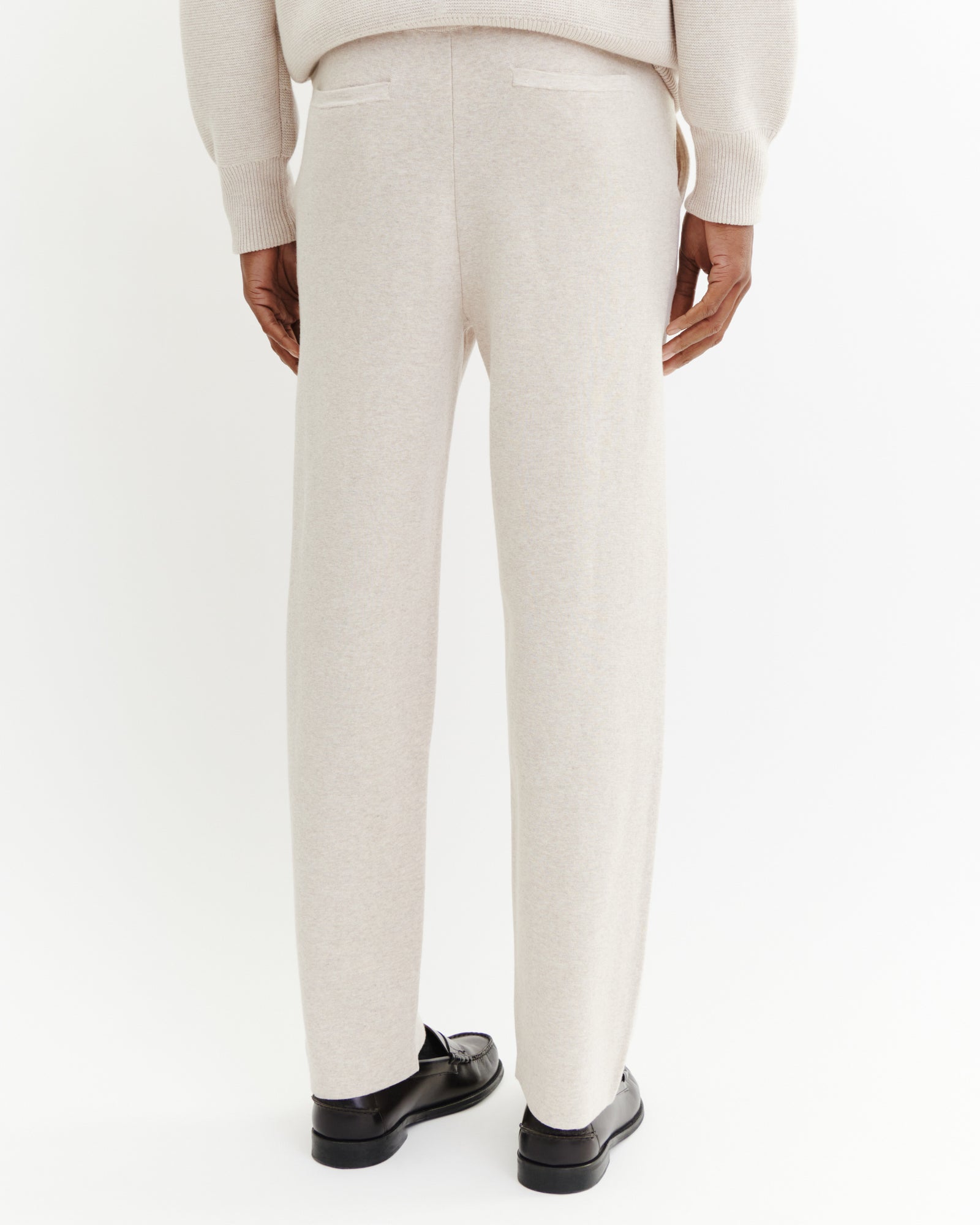 Pantalon milano-TOURTERELLE-85% pima coton 15% cachemire