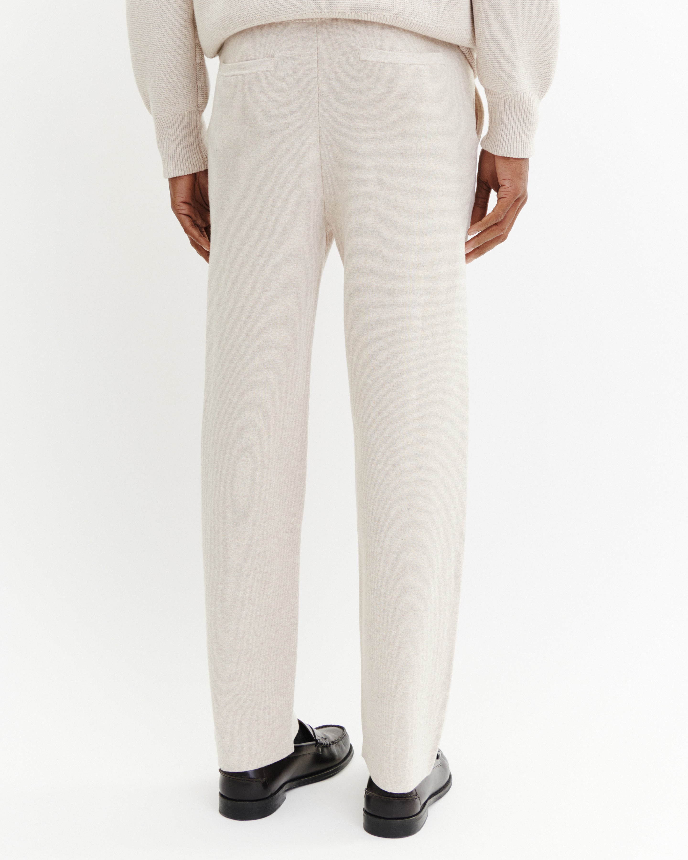 Pantalon milano-TOURTERELLE-85% pima coton 15% cachemire