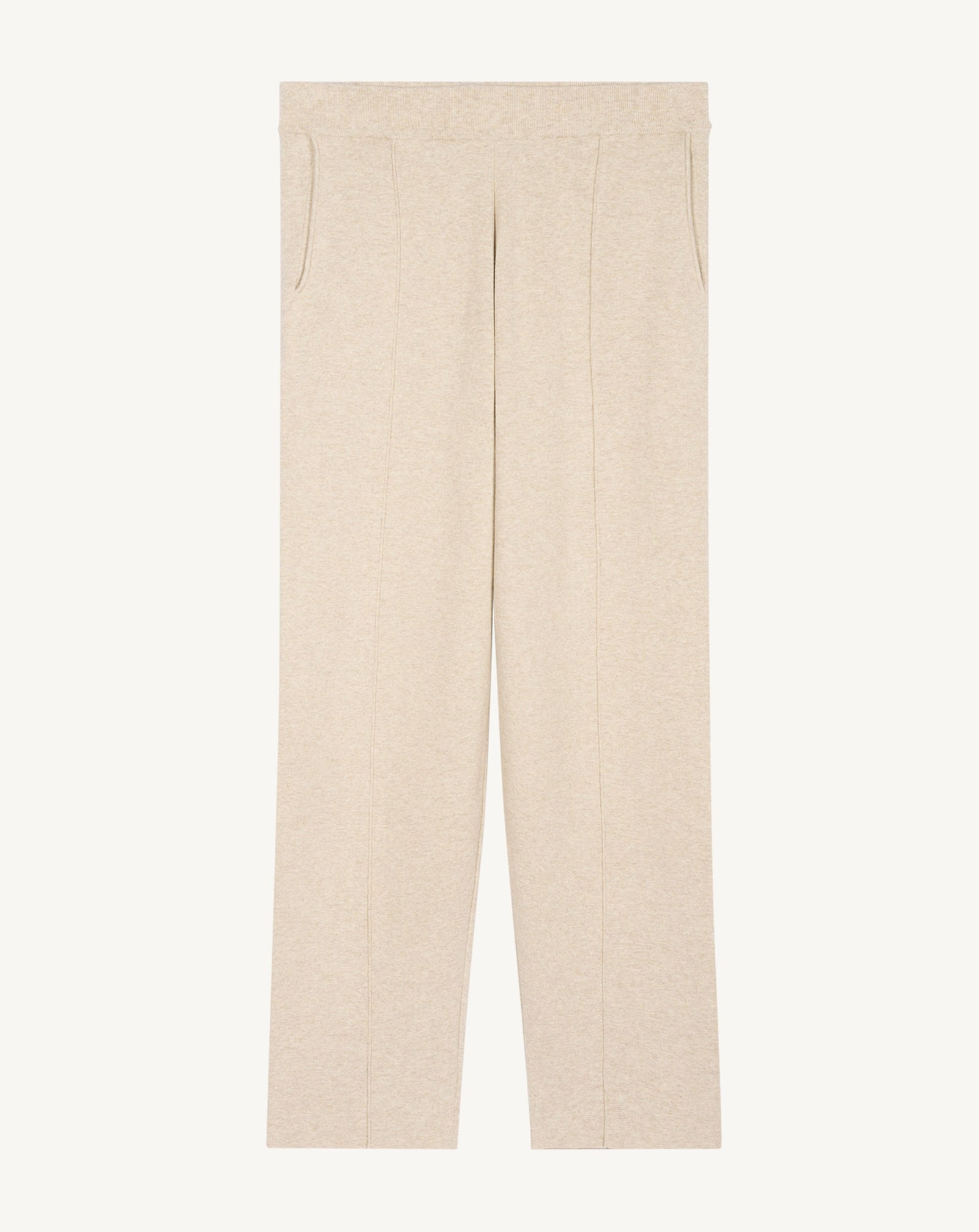 Pantalon milano-TOURTERELLE-85% pima coton 15% cachemire