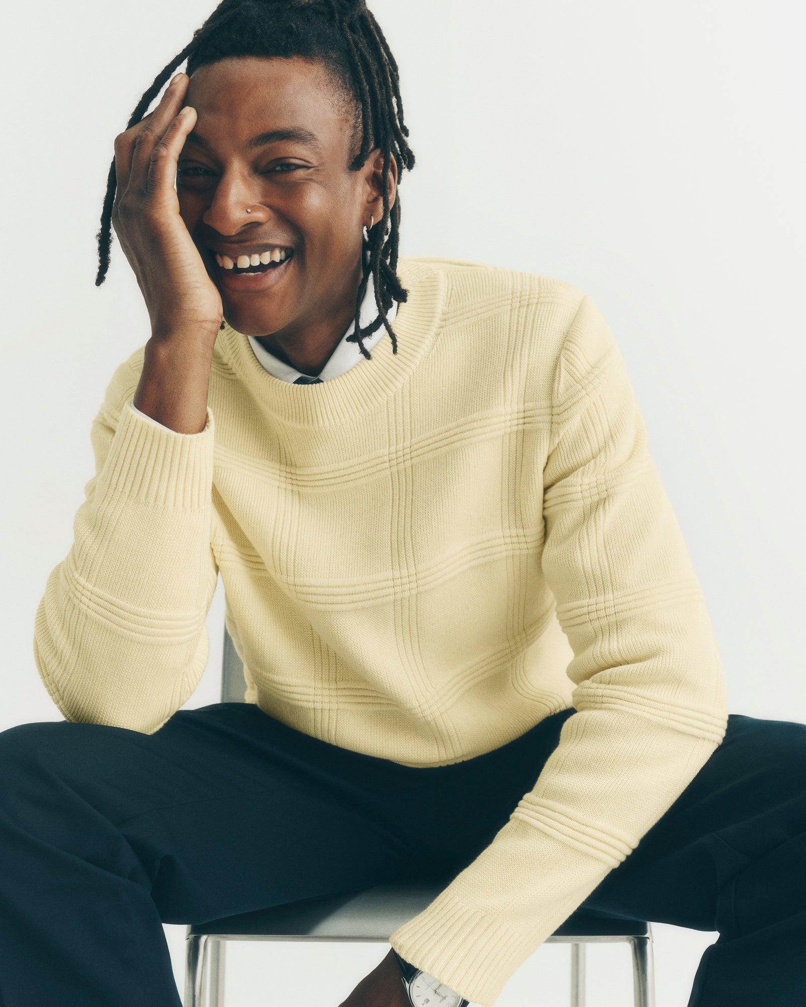 Pull col rond ottoman-ZESTE-85% pima coton 15% cachemire