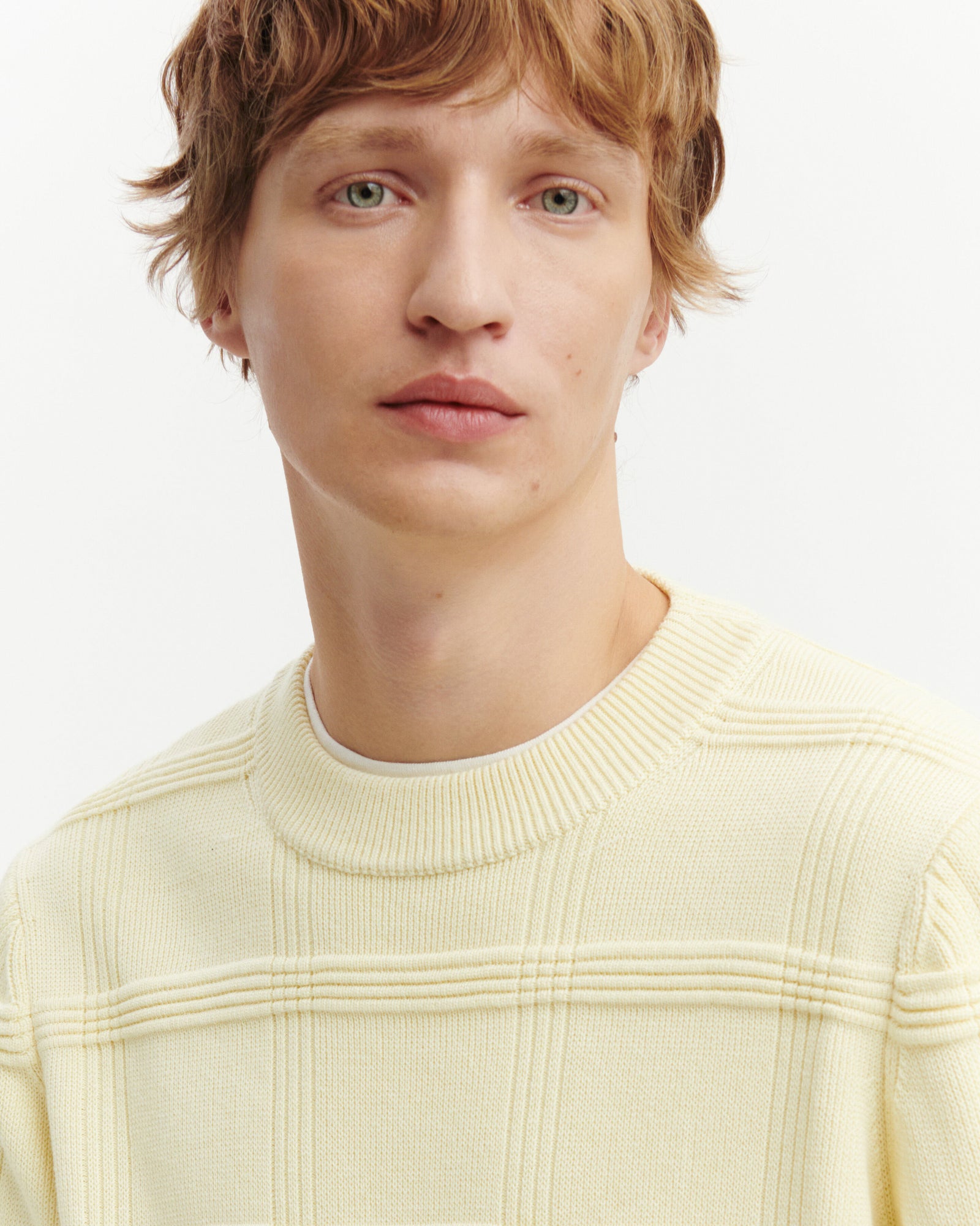 Pull col rond ottoman-ZESTE-85% pima coton 15% cachemire