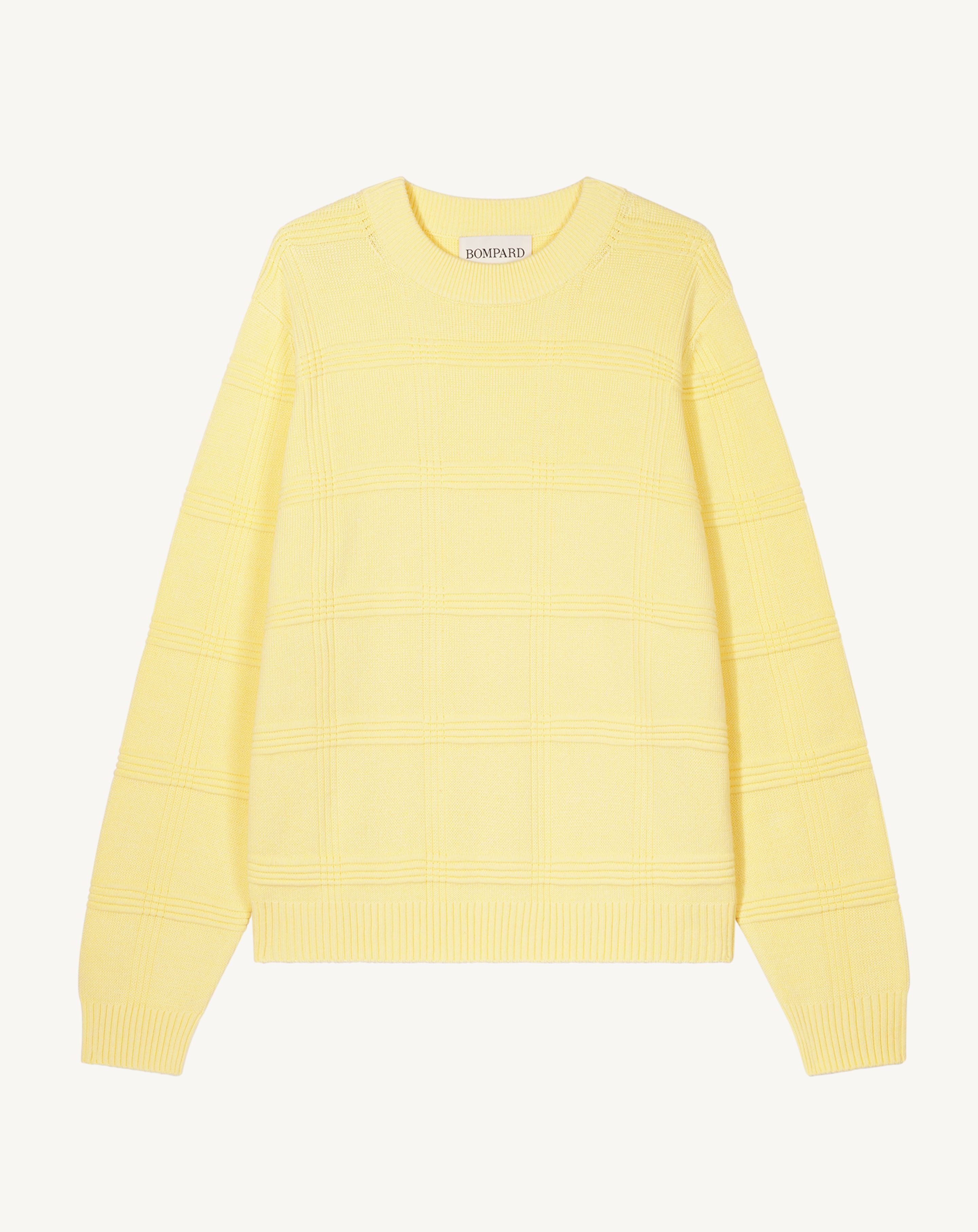 Pull col rond ottoman-ZESTE-85% pima coton 15% cachemire