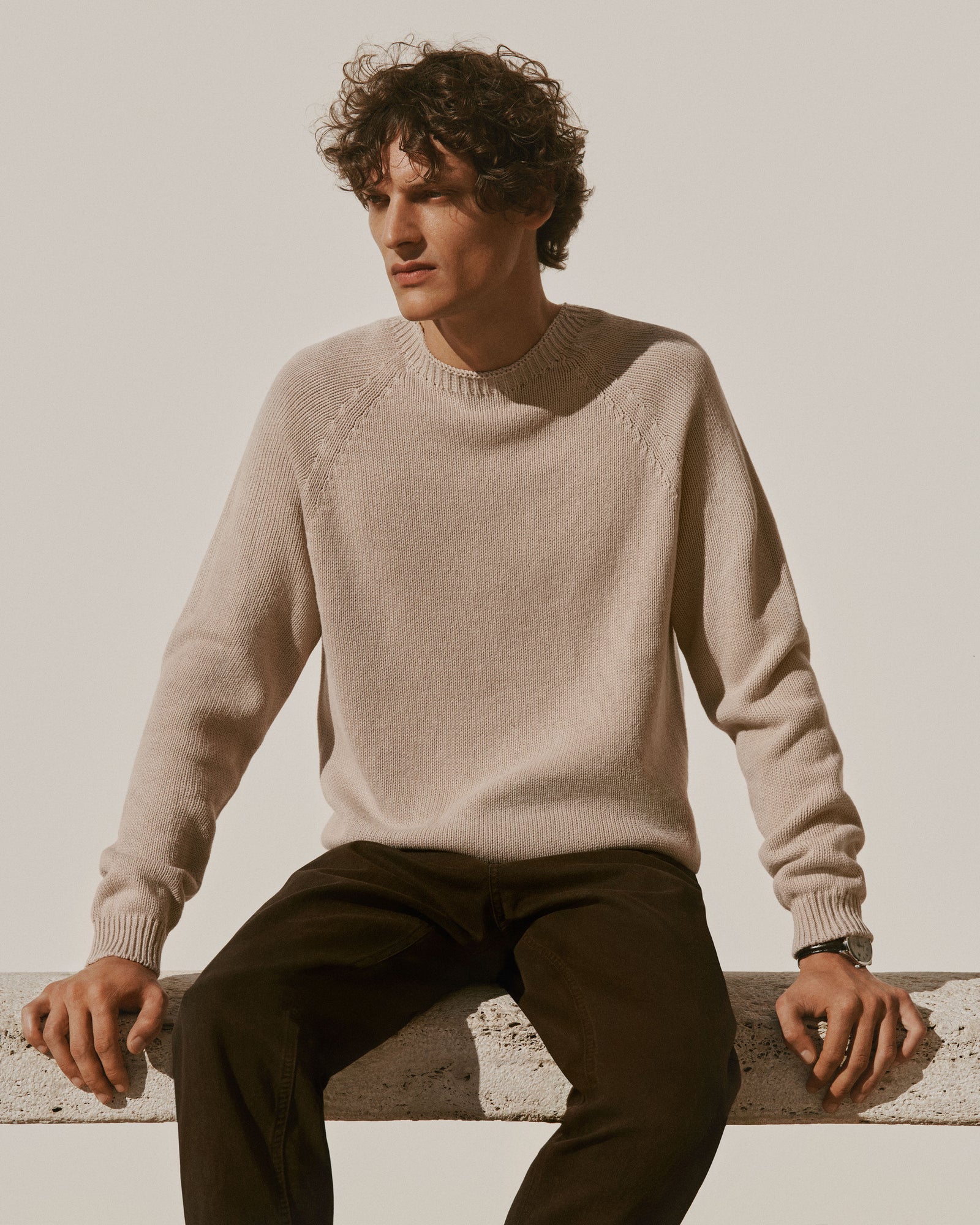 Col rond sans coutures-TOURTERELLE-80% coton 20% cachemire