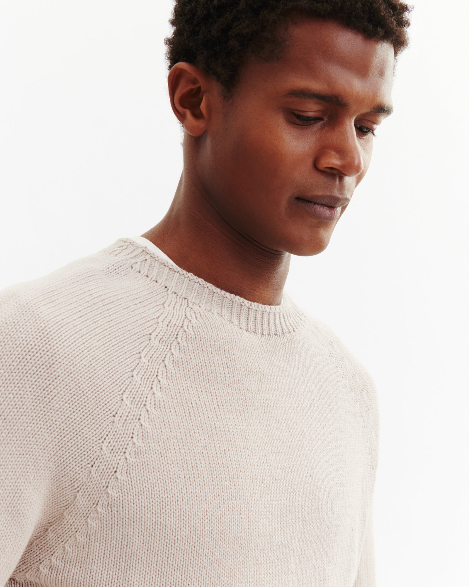 Col rond sans coutures-TOURTERELLE-80% coton 20% cachemire