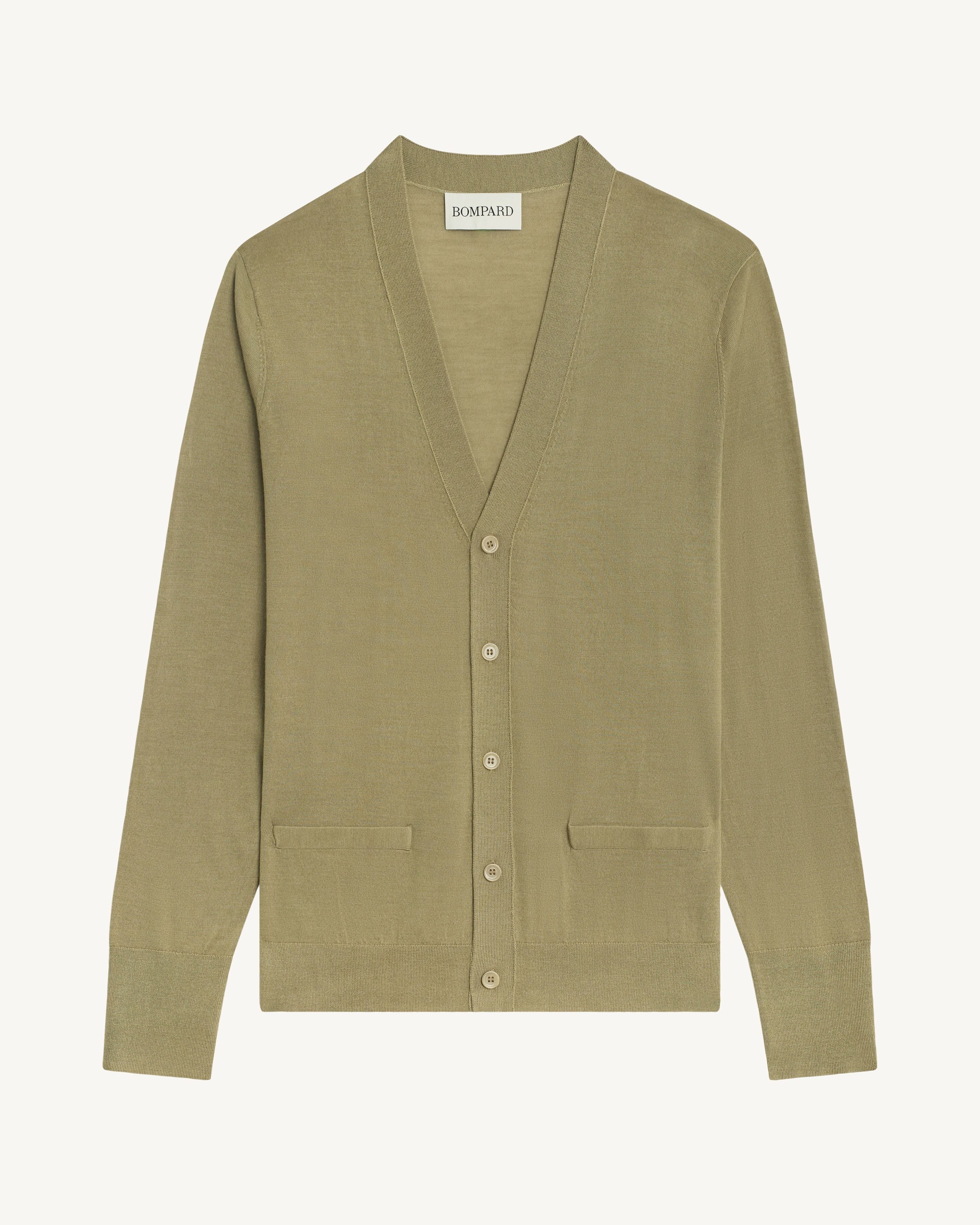 Gilet en maille fluide-BEIGE CENDRE-60% : laine; 30% : soie; 10% : cachemire