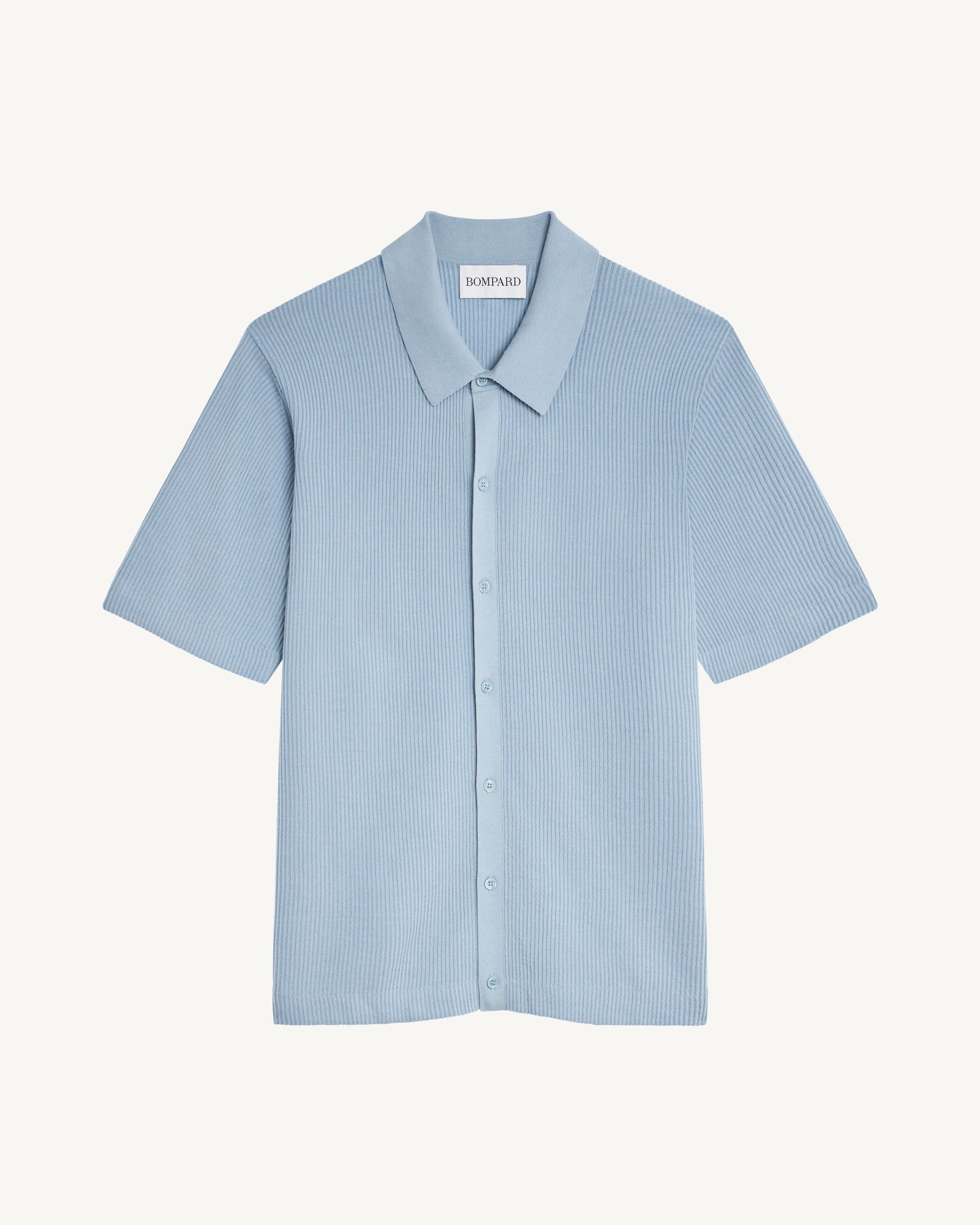 Polo boutonné à côtes