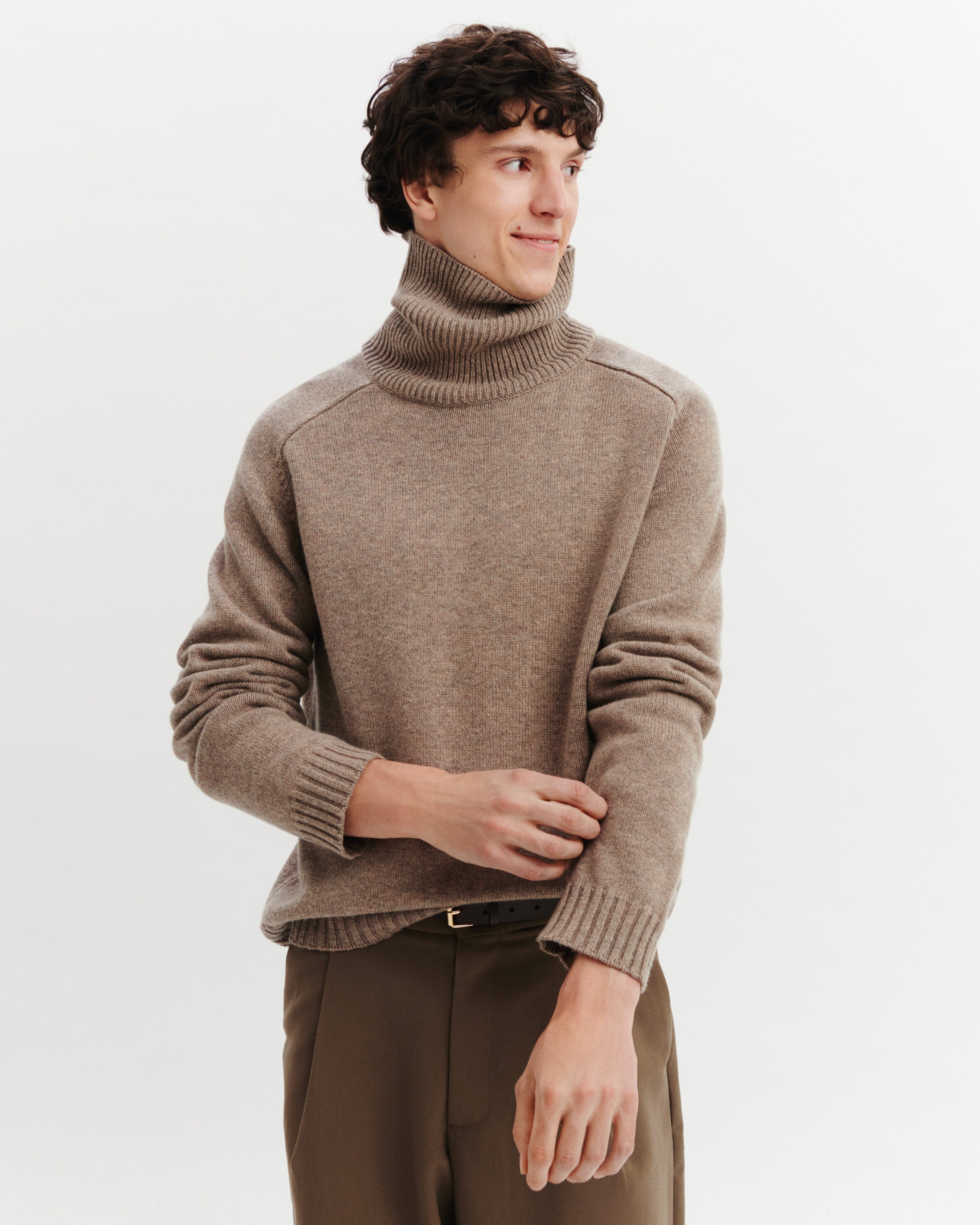 Pull col montant ample-MILLET-81% : Laine; 19% : Cachemire